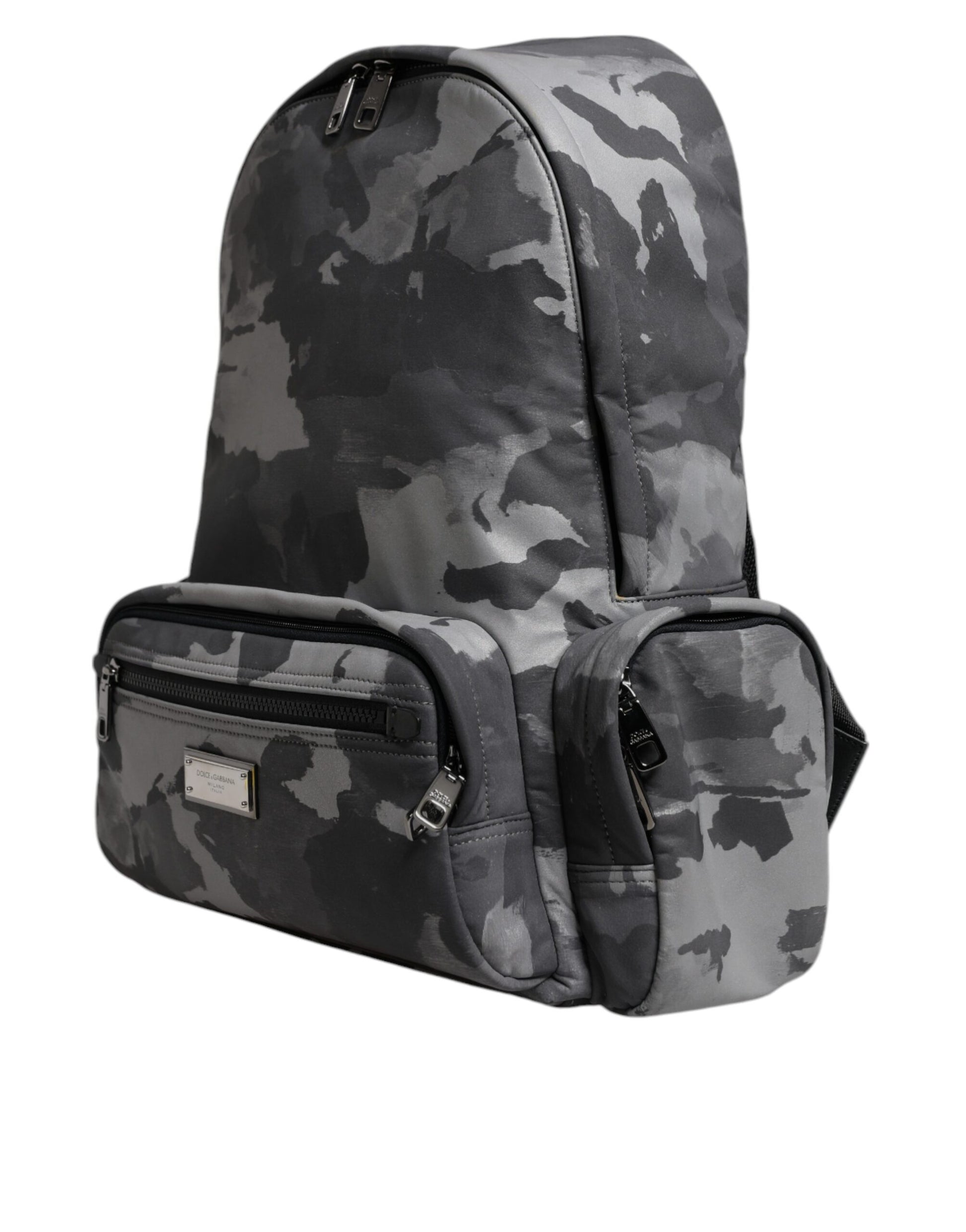 Camouflage backpack with side pocket