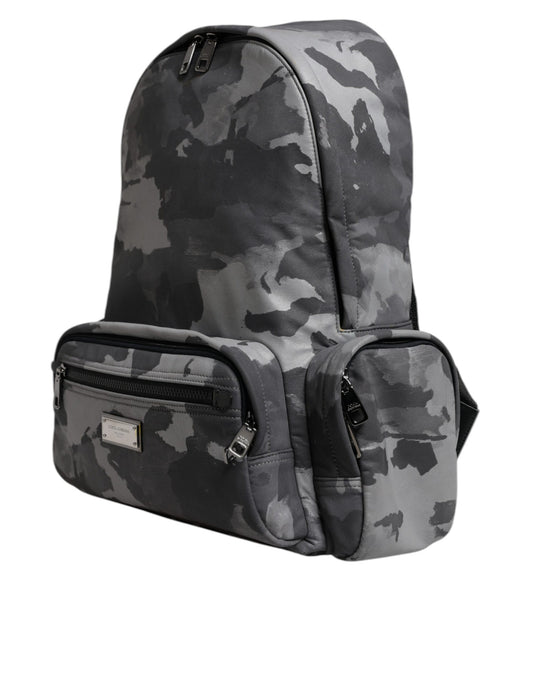Camouflage backpack with side pocket