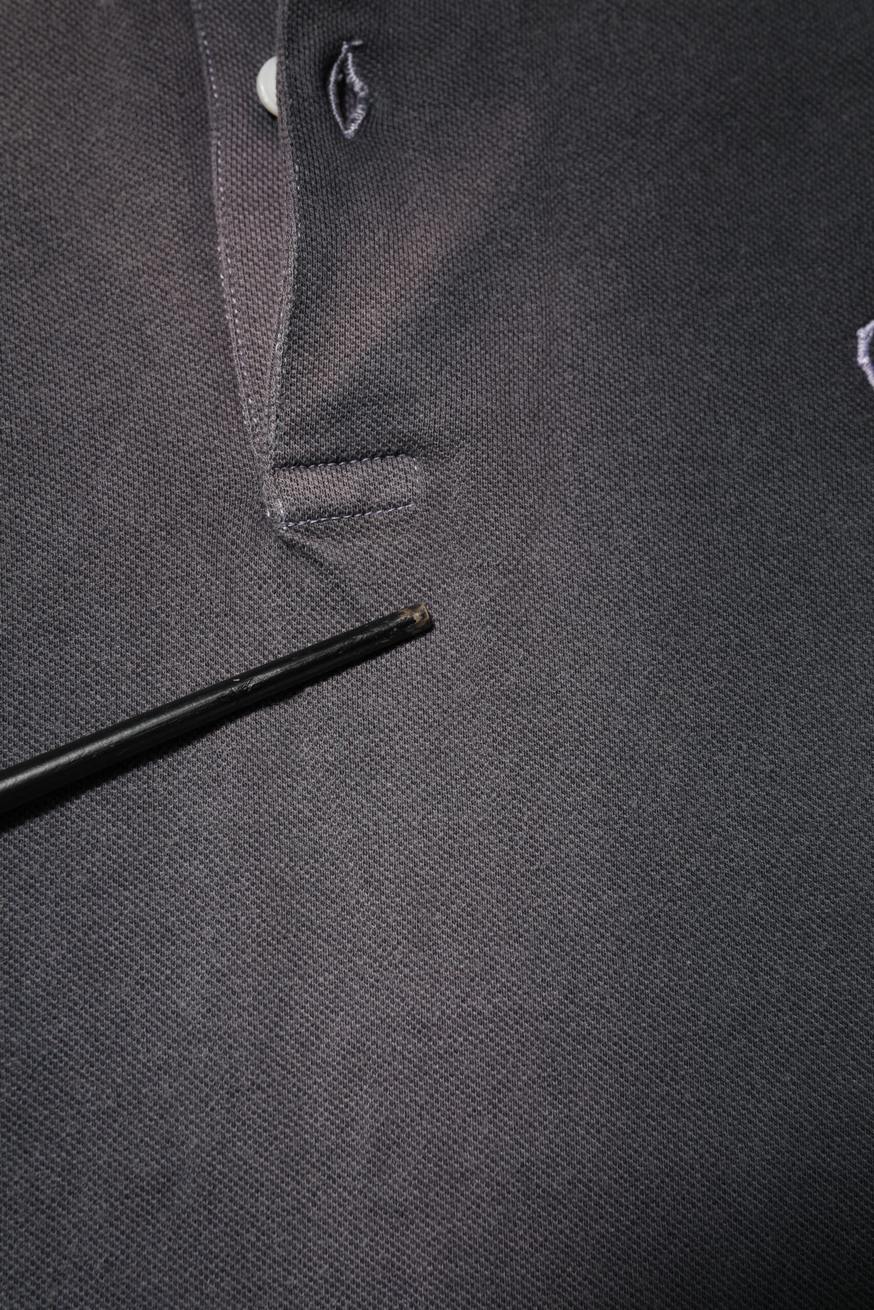 Black shirt with collar and buttoned front