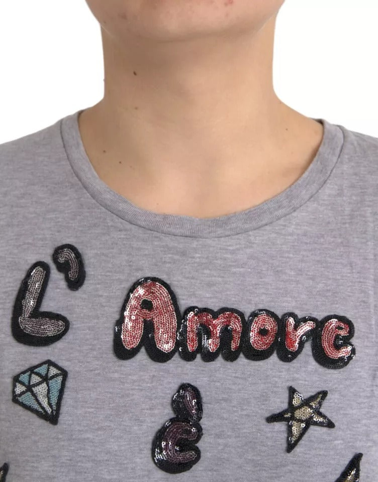 The shirt has a graphic design on the front