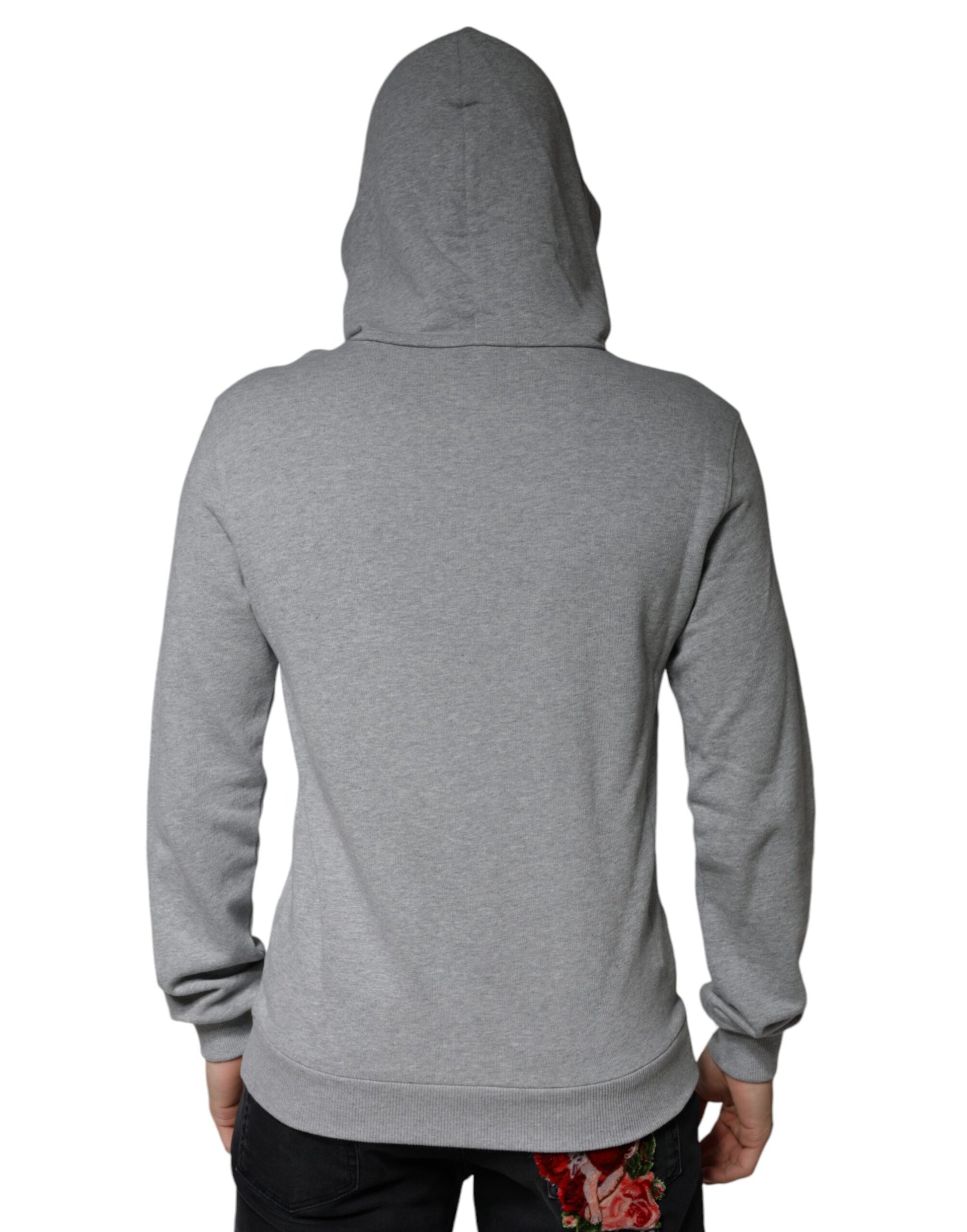 Grey hoodie on a person