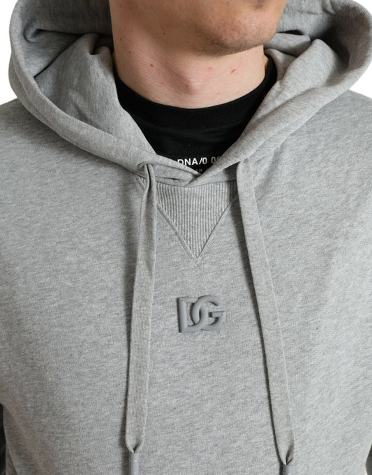 Grey hoodie with logo on front