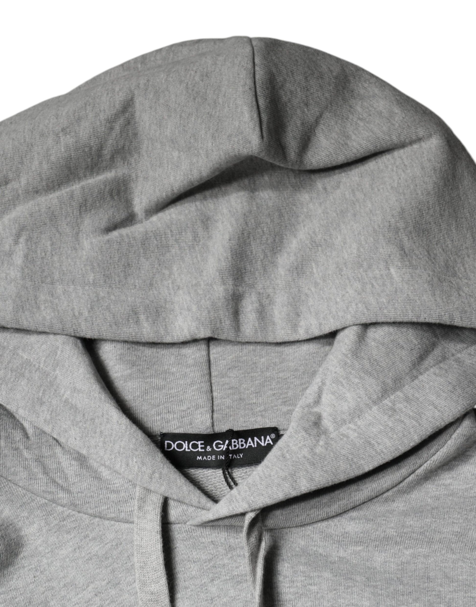 Grey hoodie on a hanger