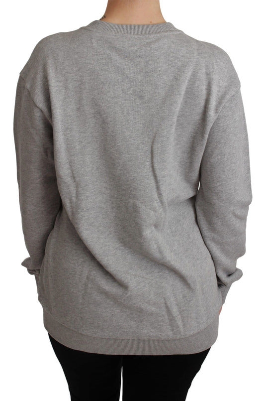 Grey sweatshirt on back of person
