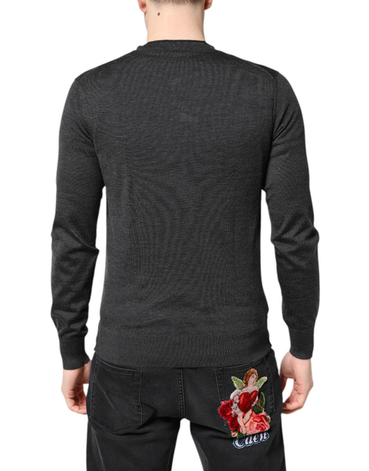 Long sleeve sweater with floral design on back