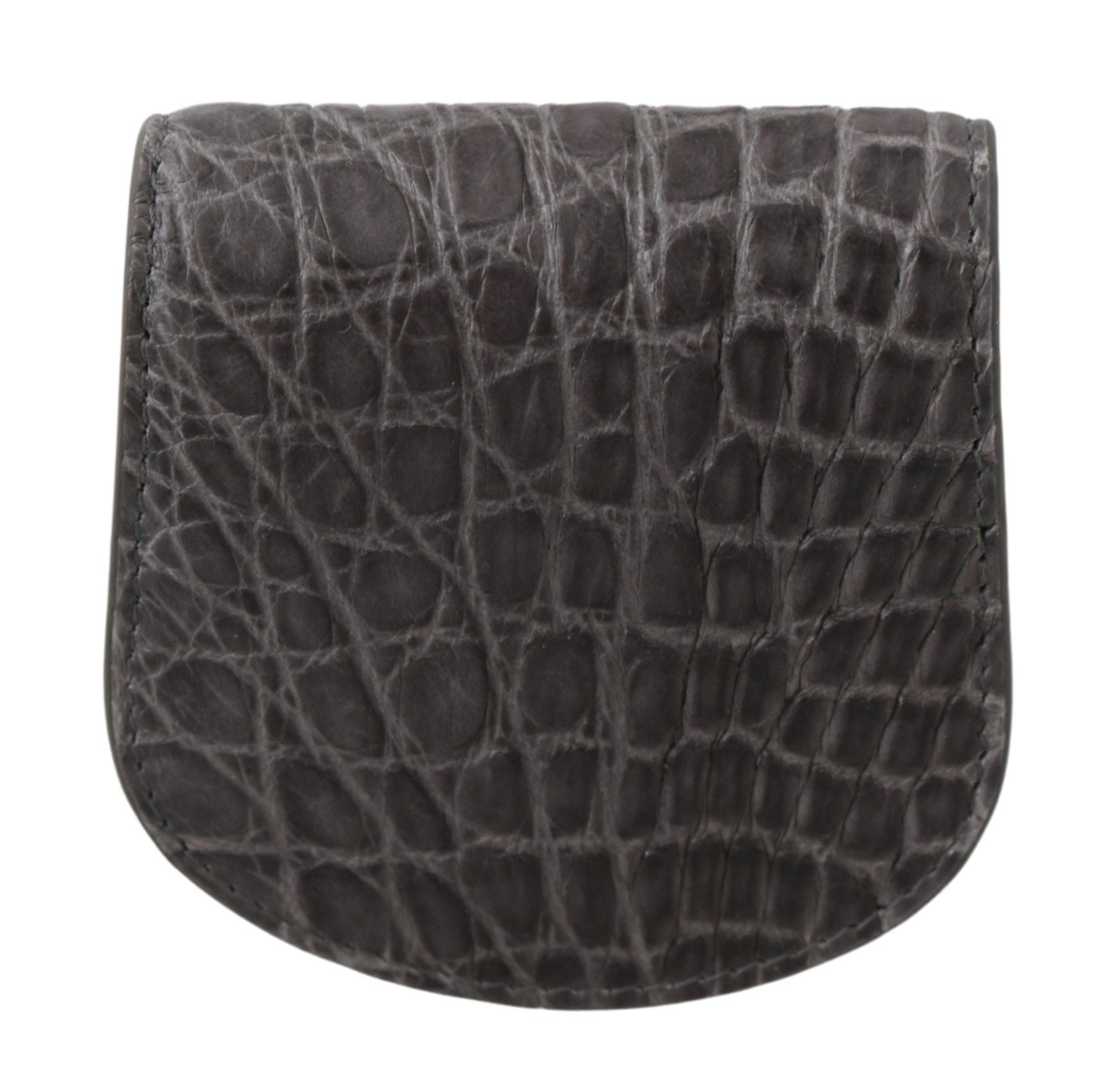 Brown leather wallet with visible stitching