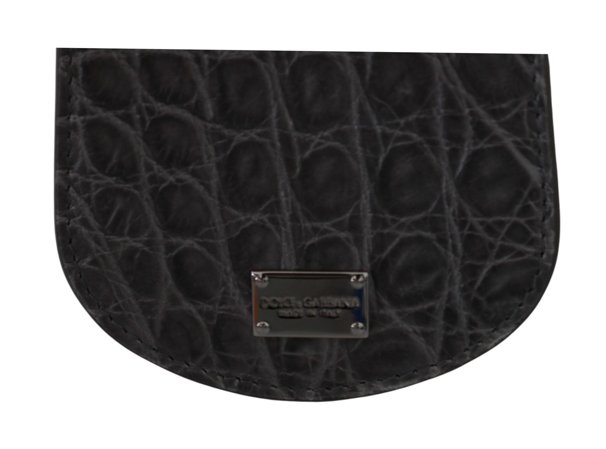 Black leather handbag with silver hardware