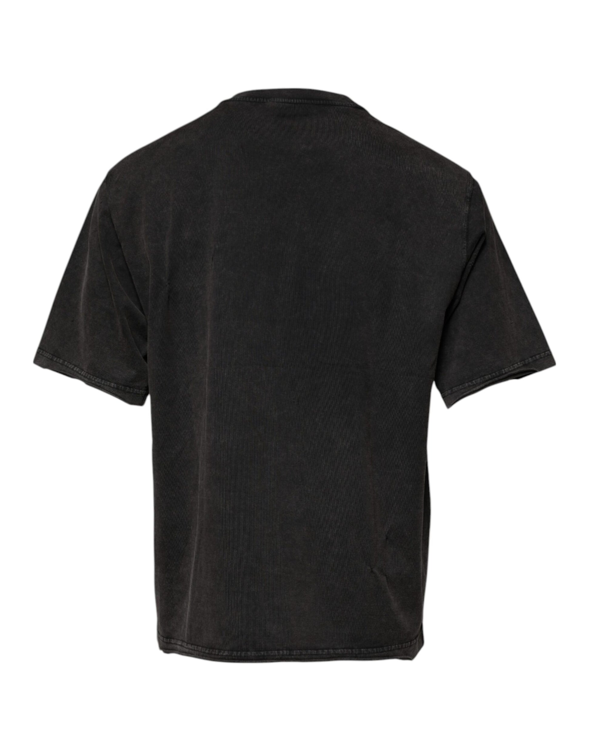 Black short sleeve shirt on hanger