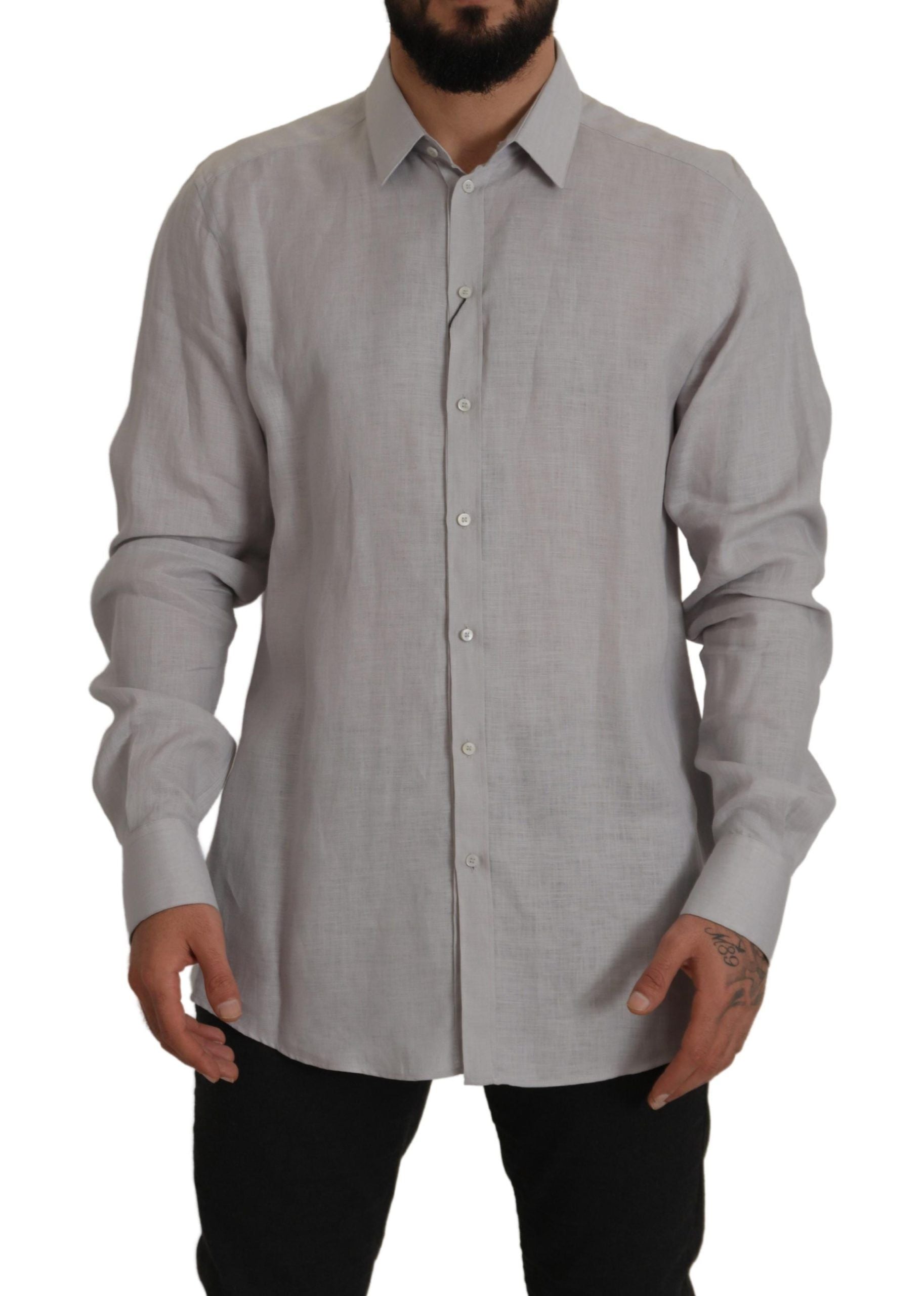 Man wearing long sleeve shirt
