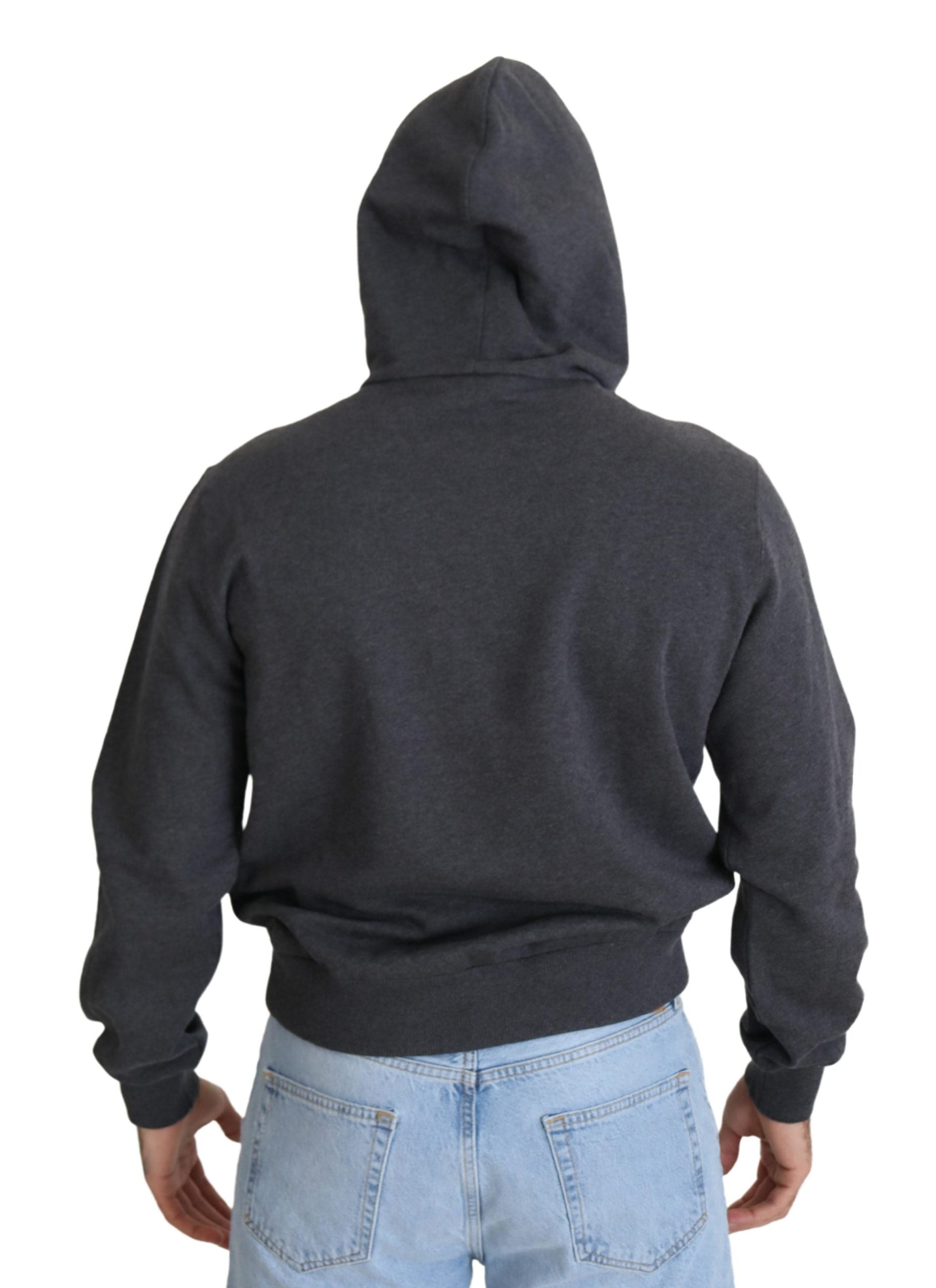 Black hoodie with white lettering on back