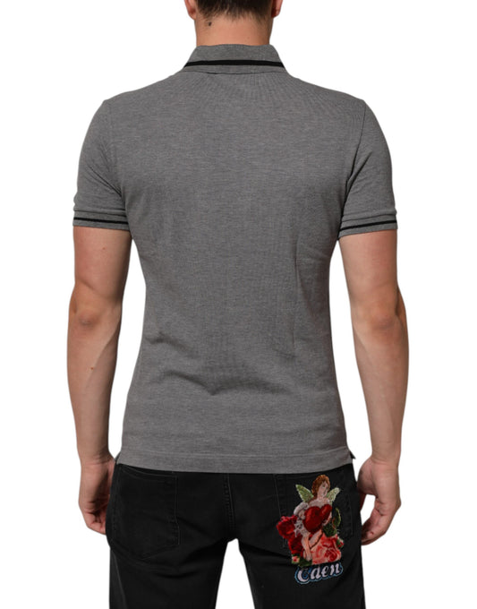 Men's polo shirt with embroidered logo on back