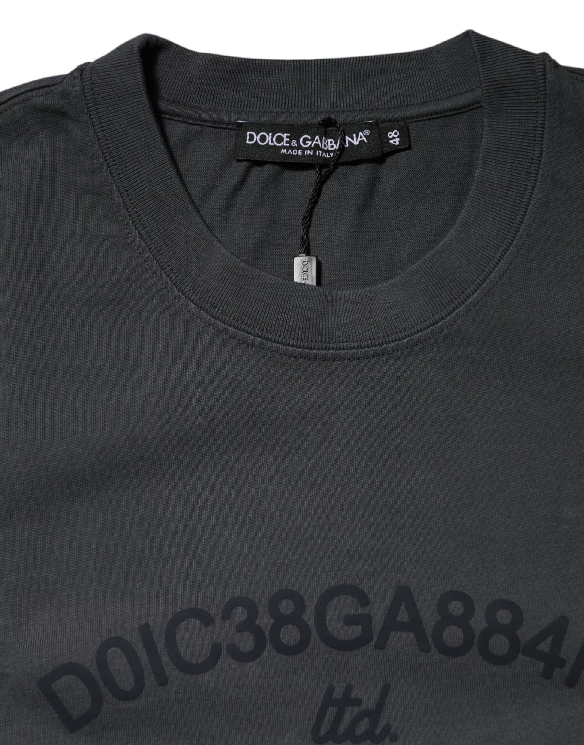 Black t-shirt with white lettering