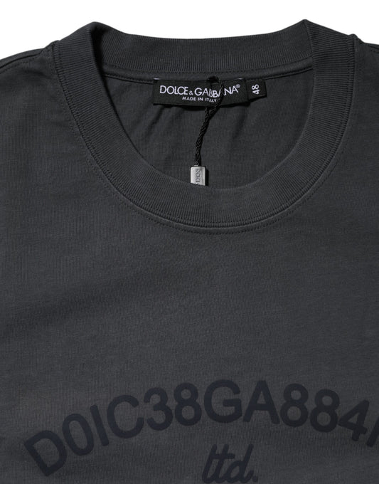 Black t-shirt with white lettering