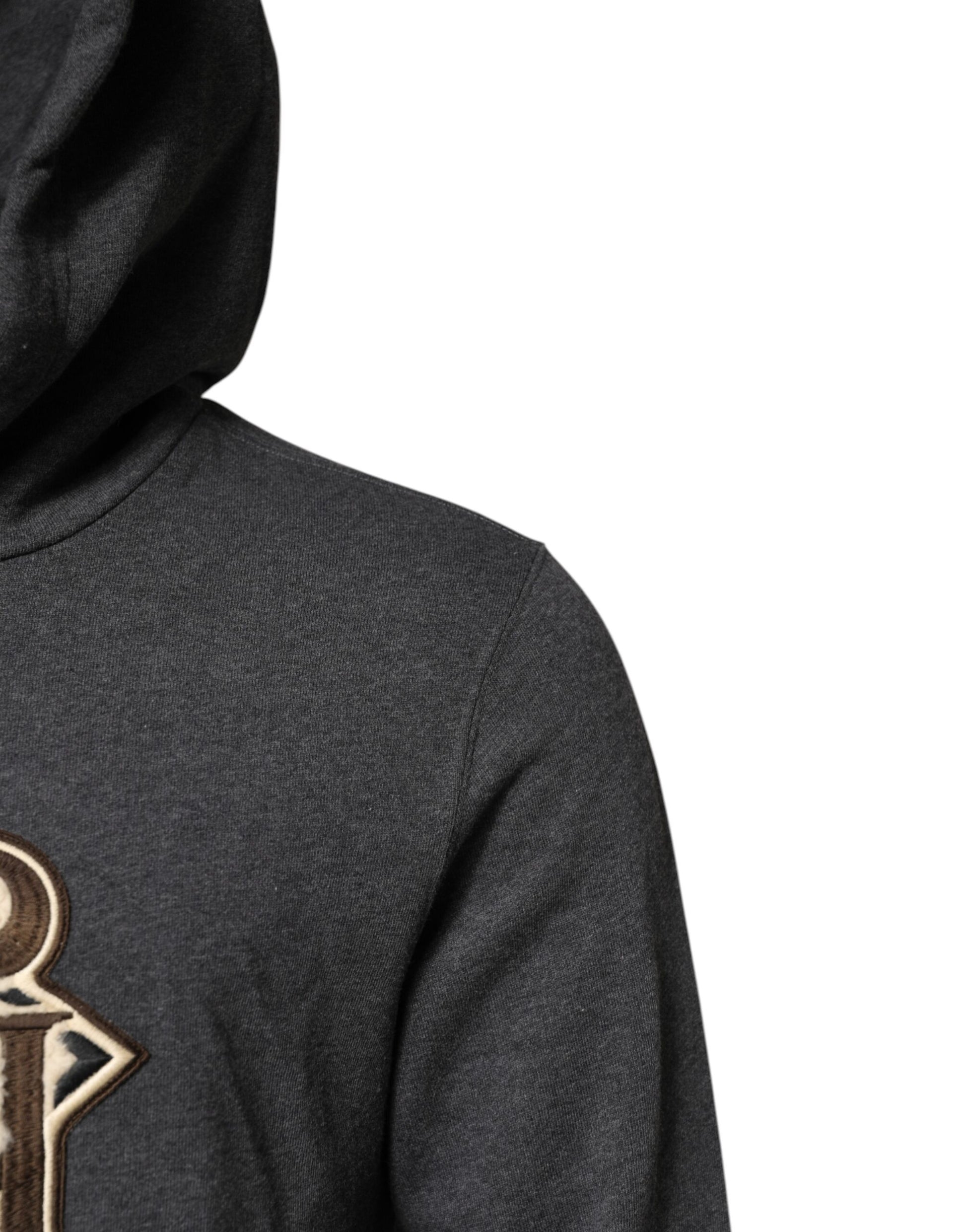 Dark hoodie with emblem on front