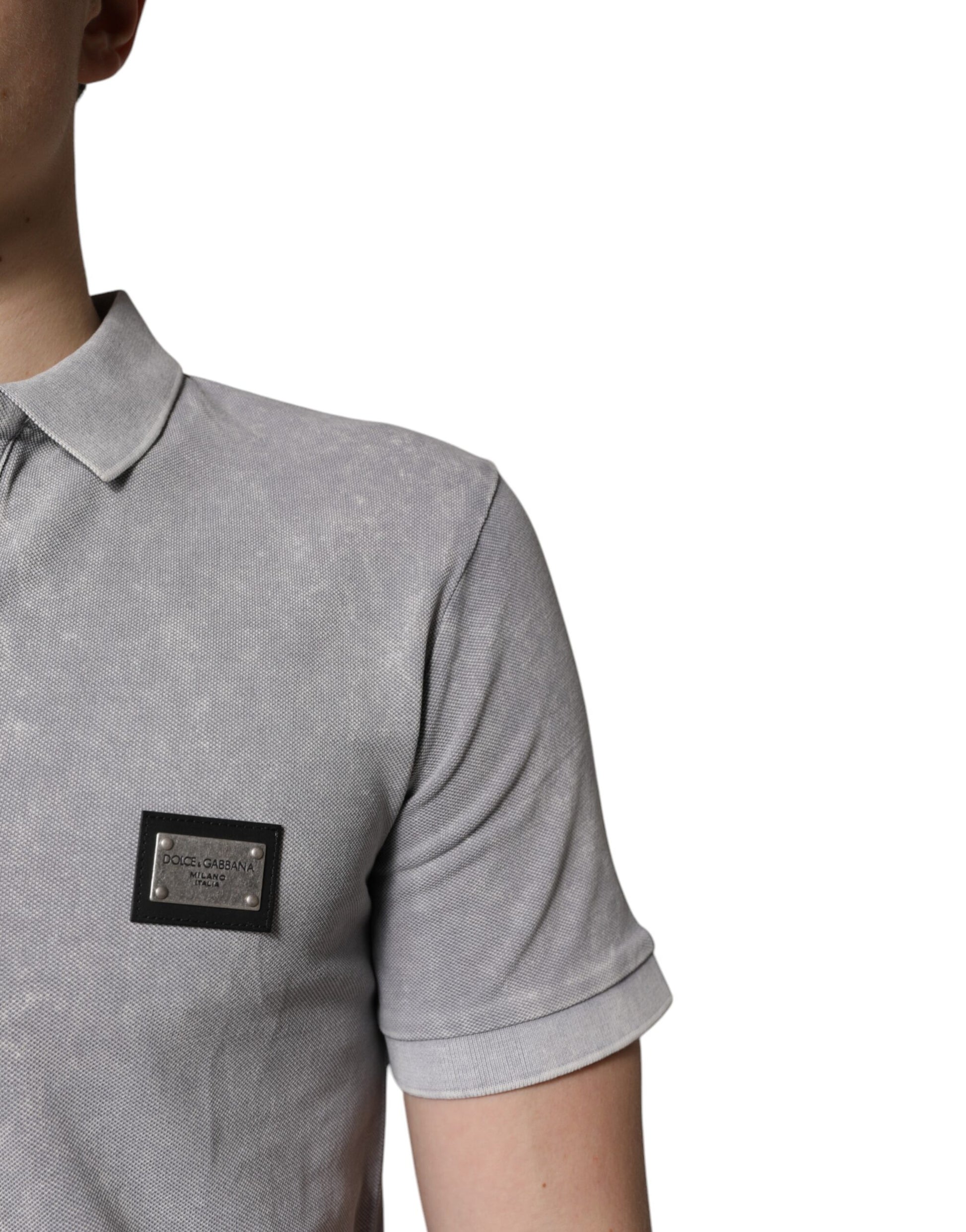 Short sleeve shirt with a small patch on left chest