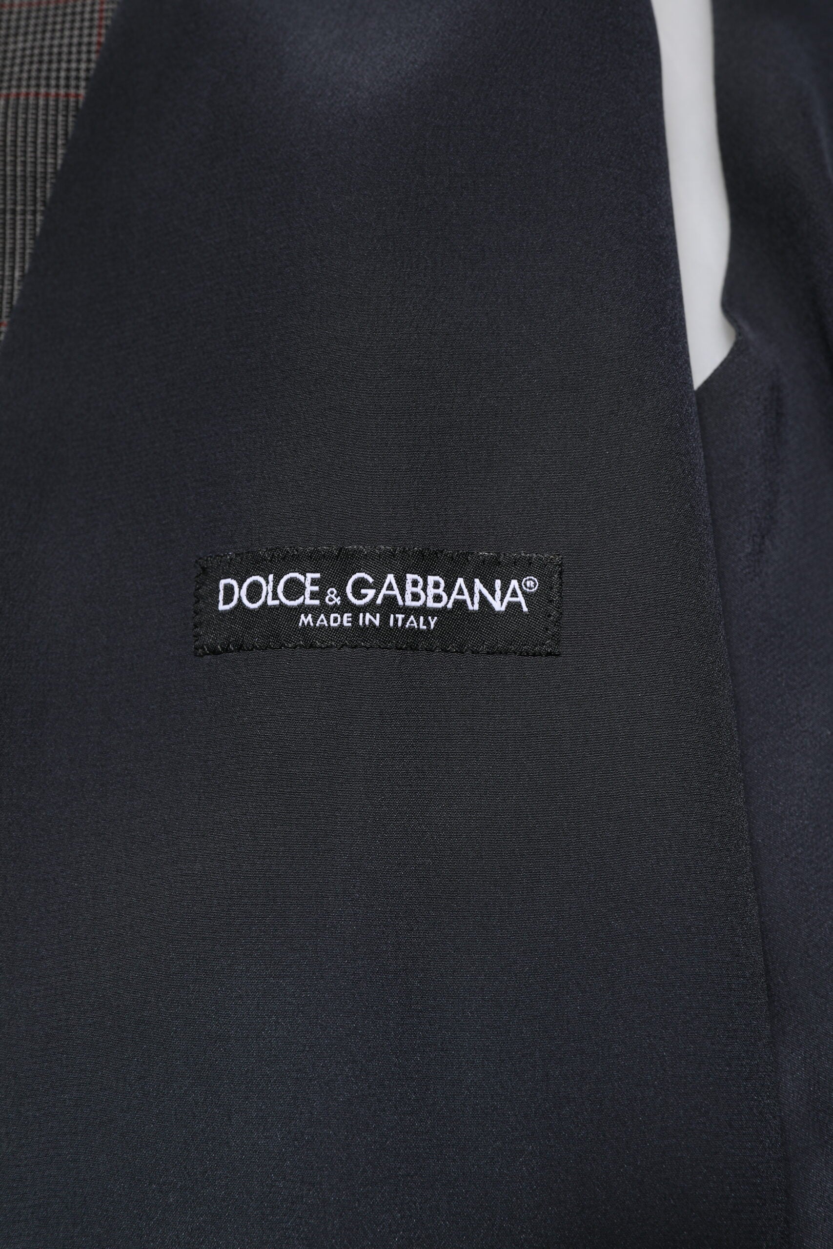 A gray plaid wool vest from Dolce & Gabbana