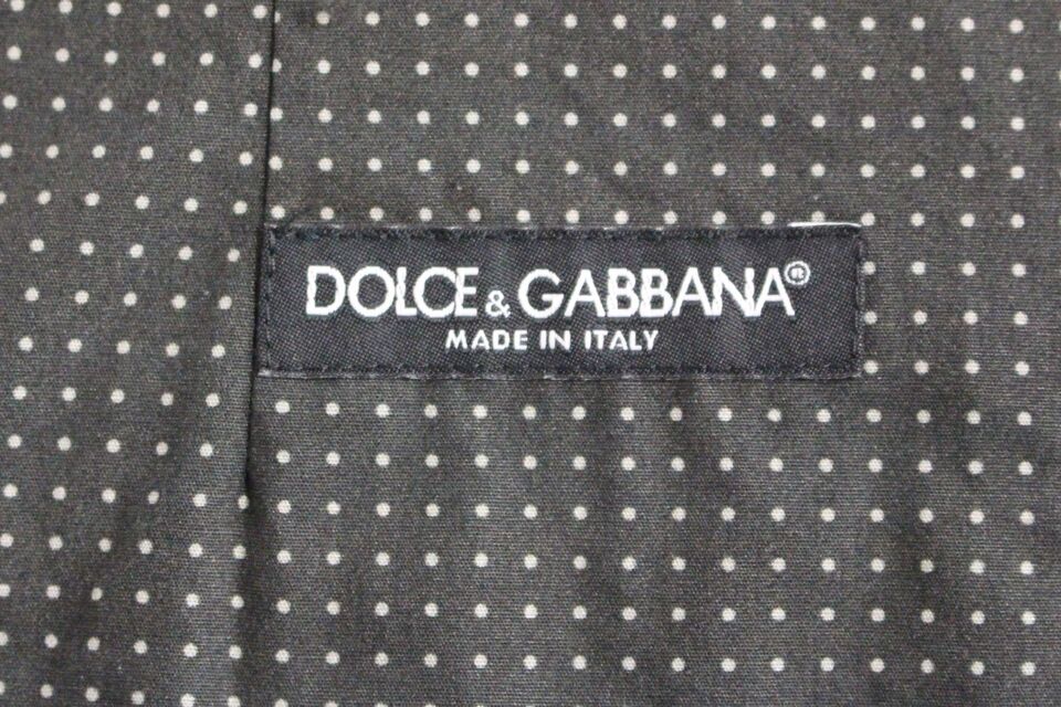 A gray polka dot vest from Dolce & Gabbana