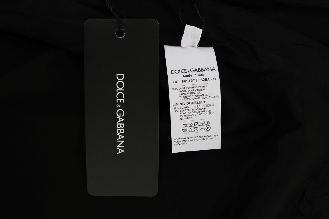 A gray polka dotted sheath wool dress from Dolce & Gabbana