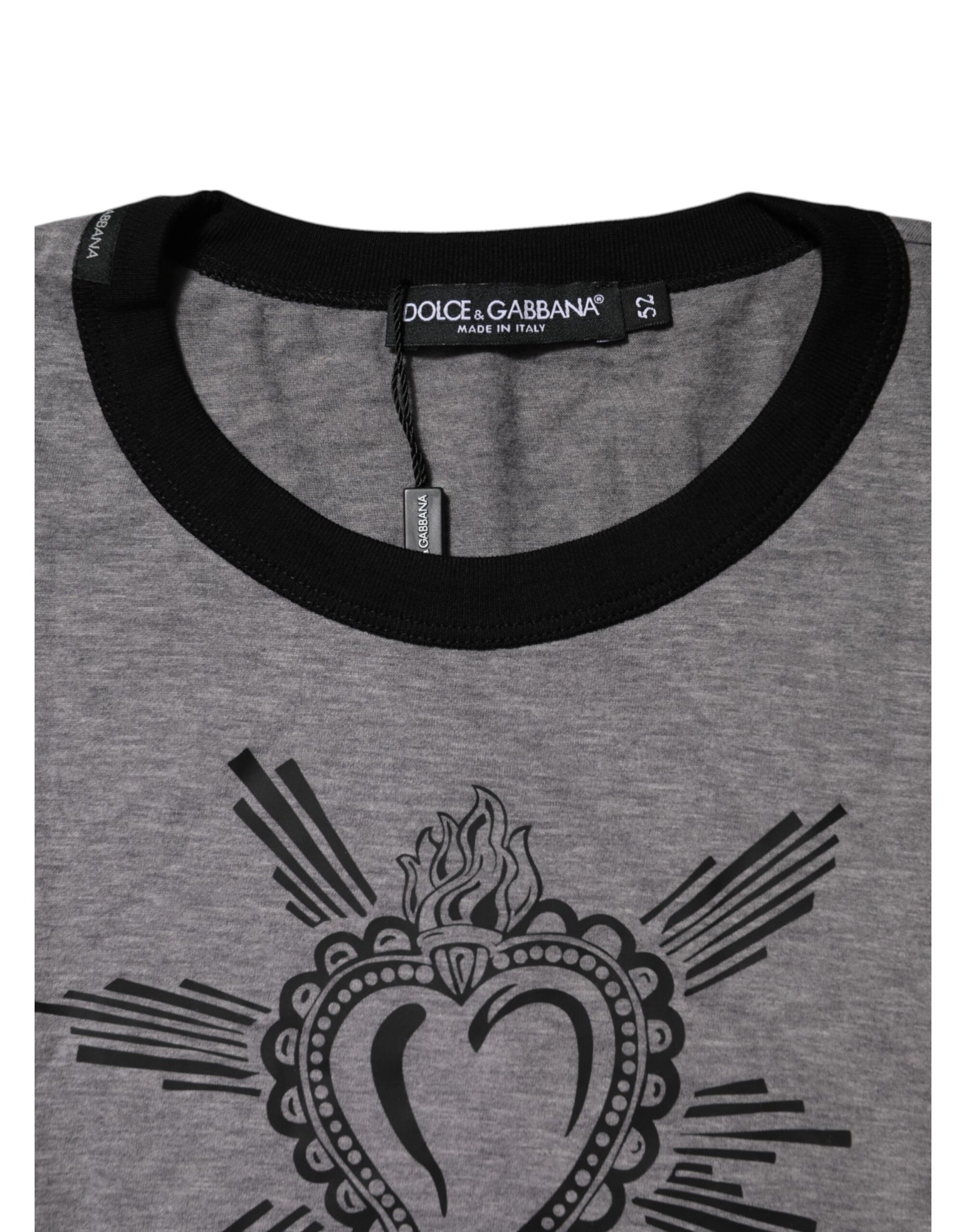 Grey t-shirt with heart design on front
