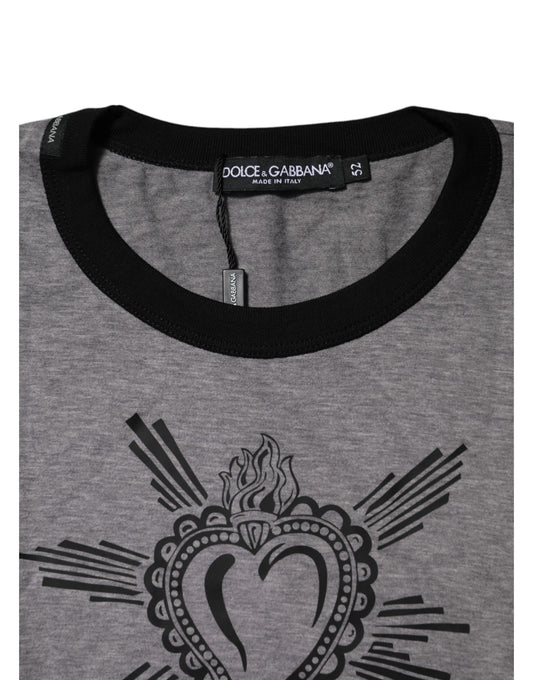 Grey t-shirt with heart design on front