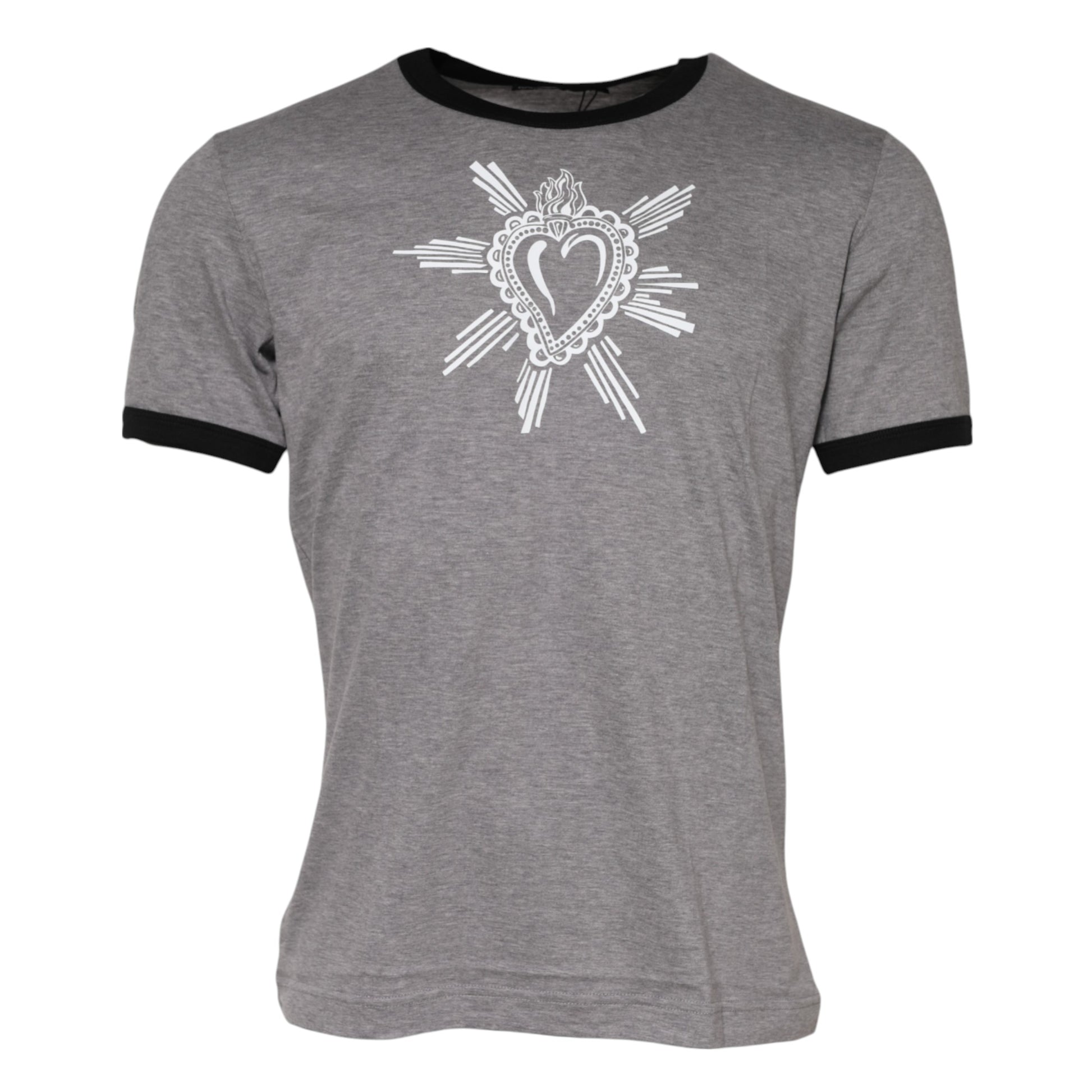 Grey t-shirt with white heart design