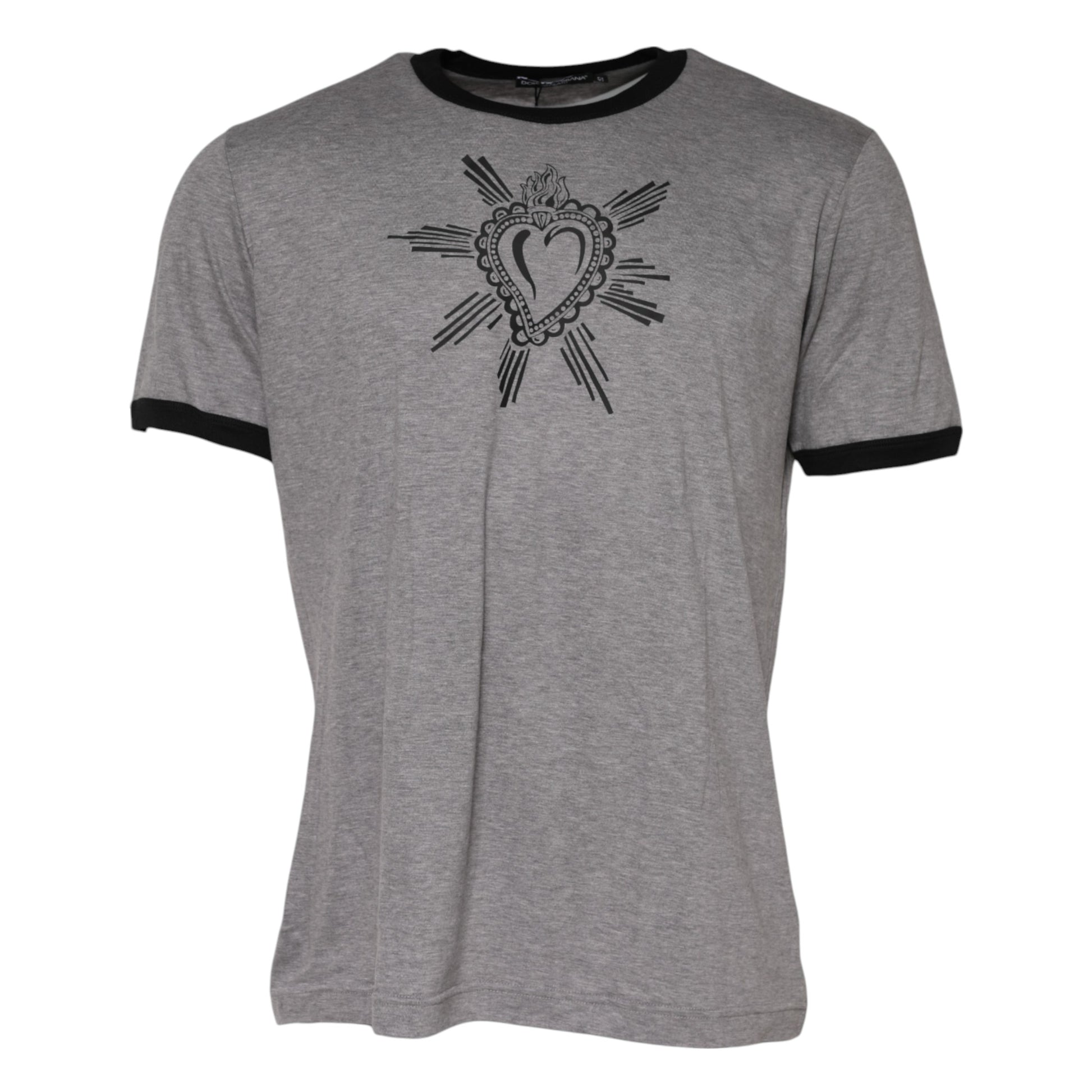 Grey t-shirt with heart design on front