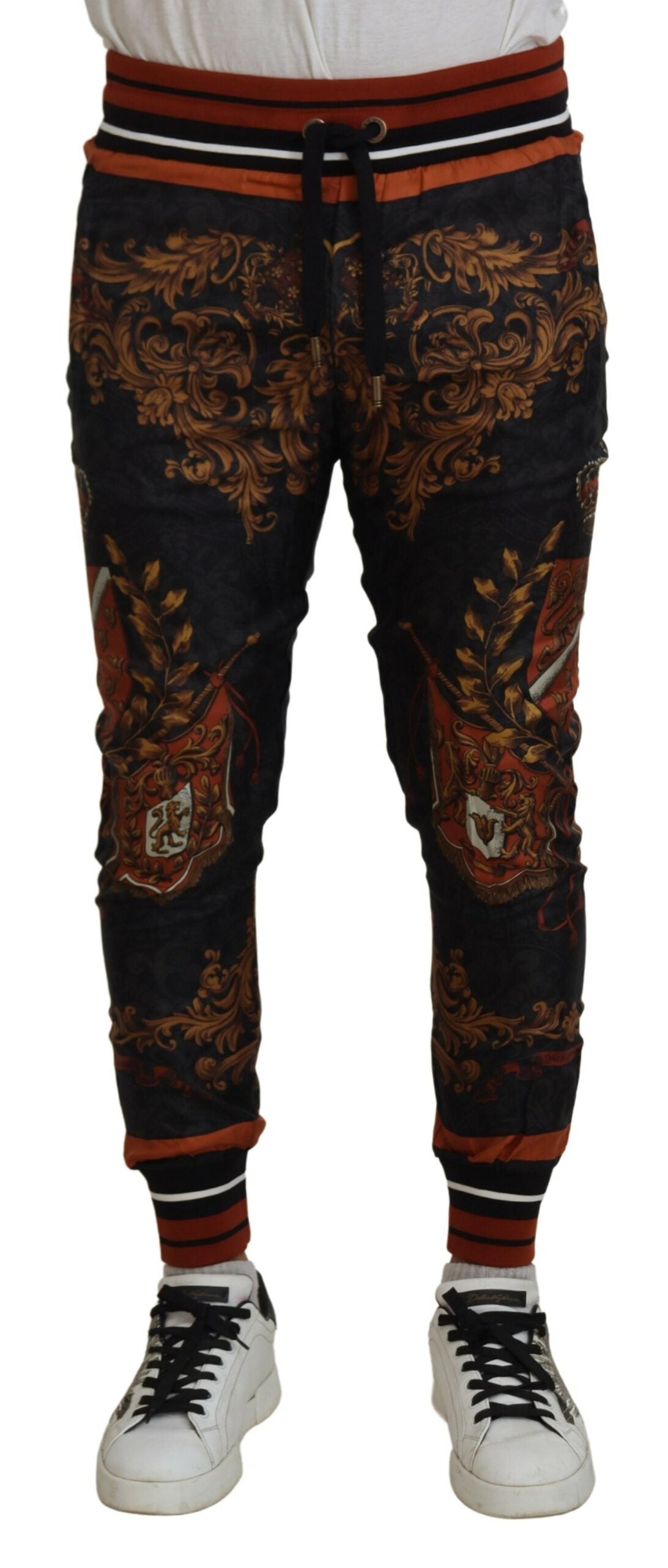 Pair of pants with intricate designs on legs