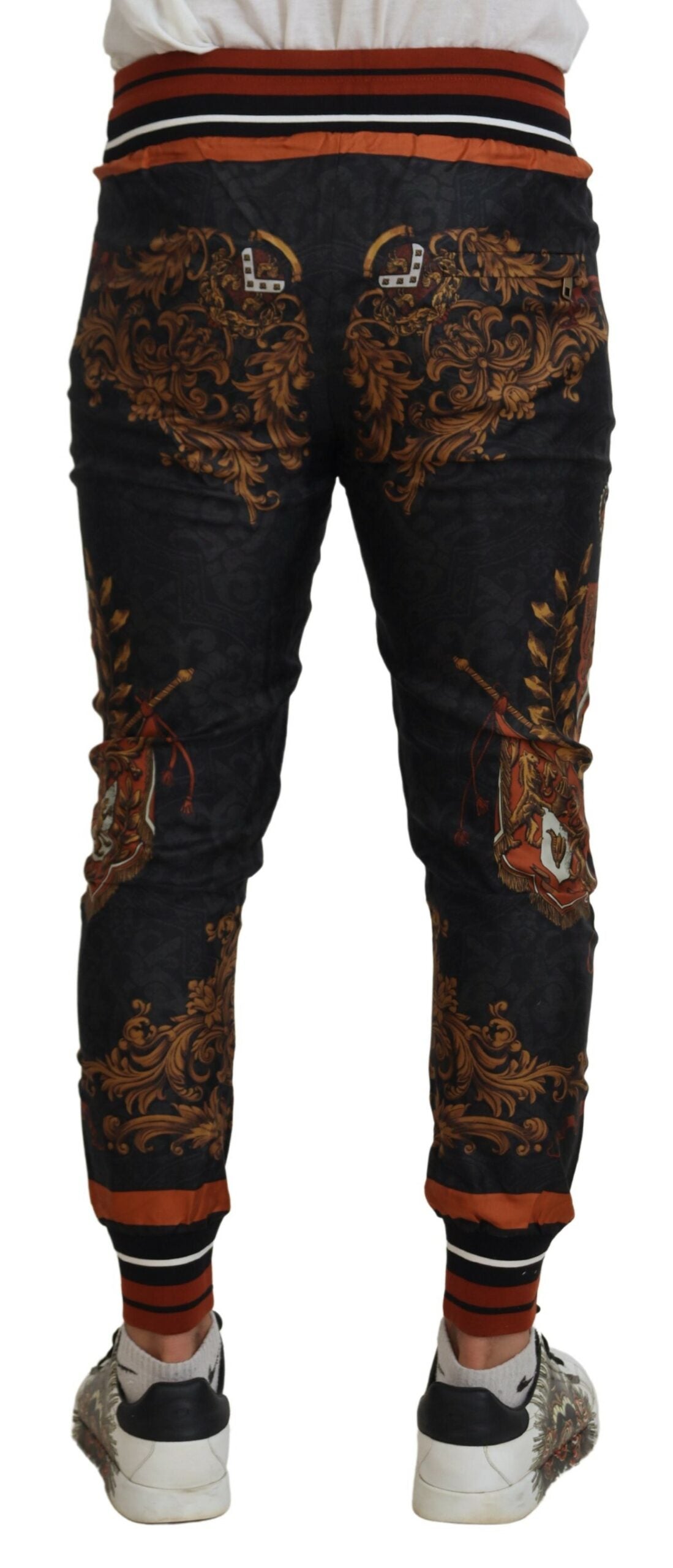 Pair of jeans with intricate design on legs