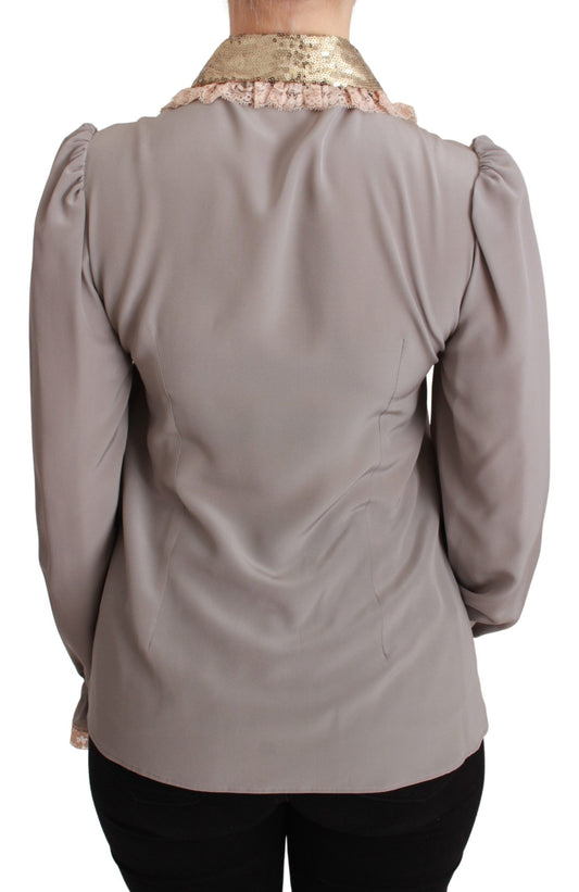 Back of a woman's jacket with ruffled collar