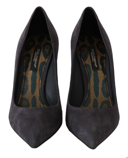 Pair of women's shoes with animal print design and pointed toe