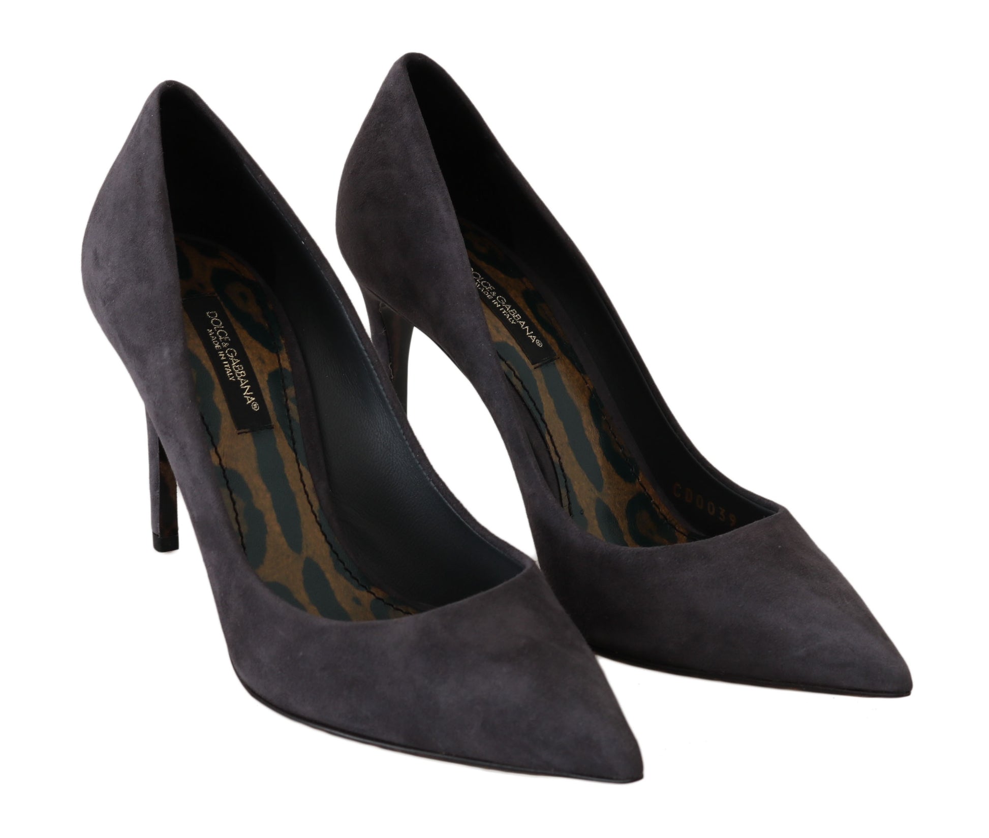 Pair of women's dress shoes with pointed toe and heel