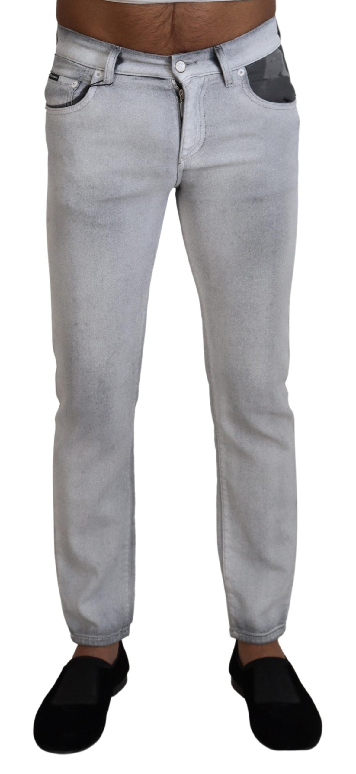 Men's light blue denim jeans