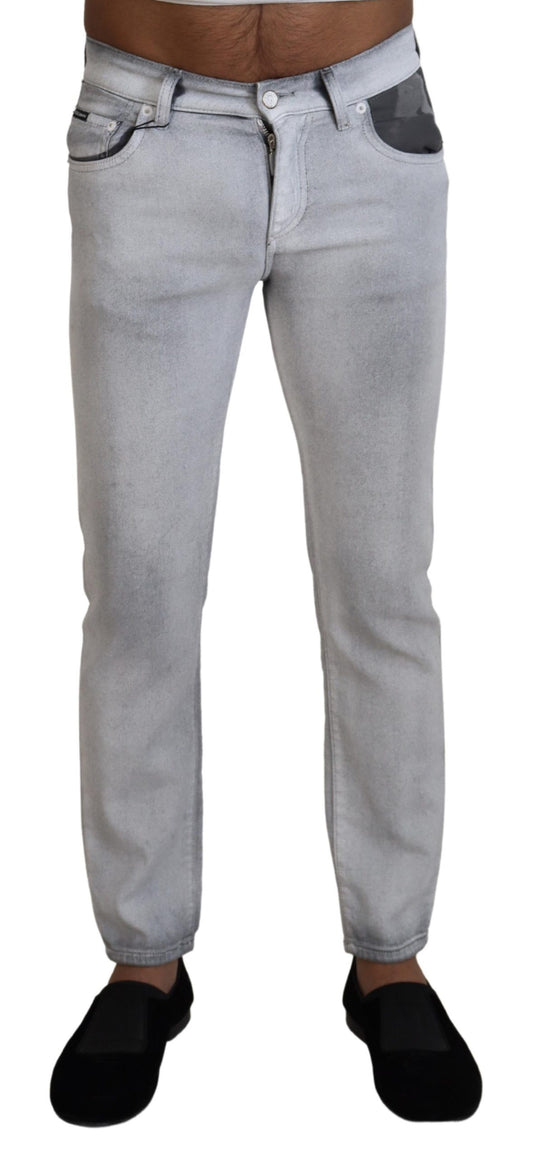 Men's light blue denim jeans