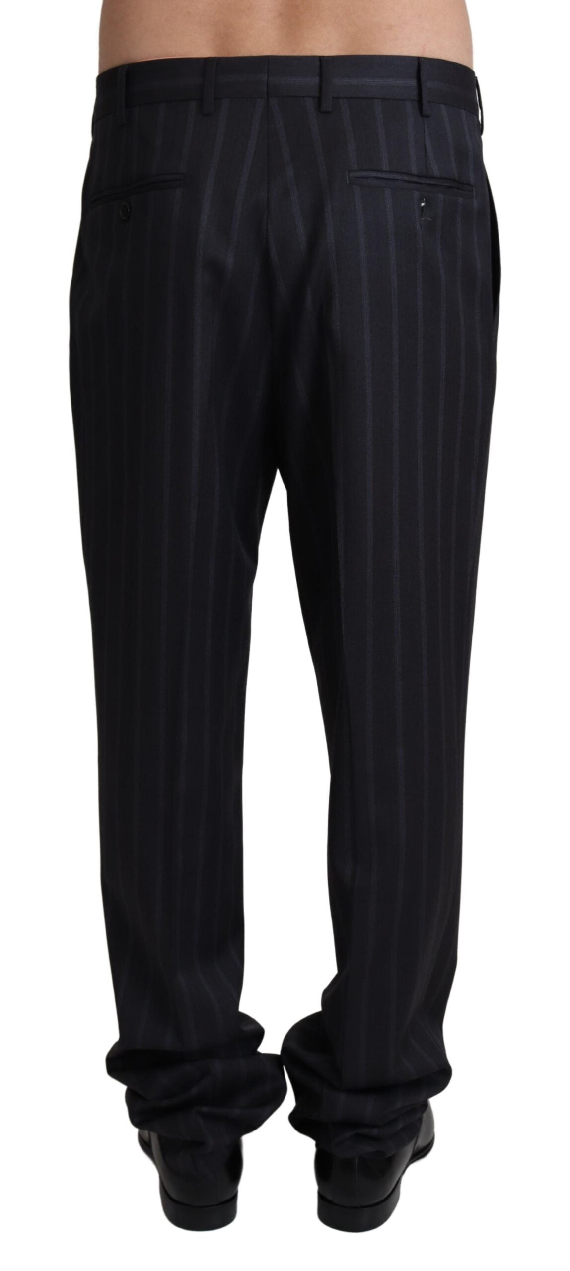 Pair of black pants with a checkered pattern
