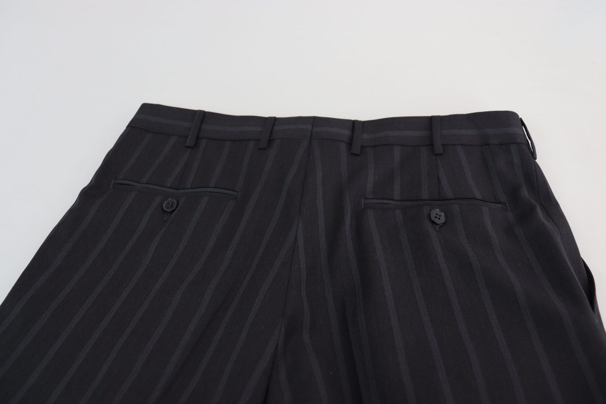 Pair of black pants with pin stripes