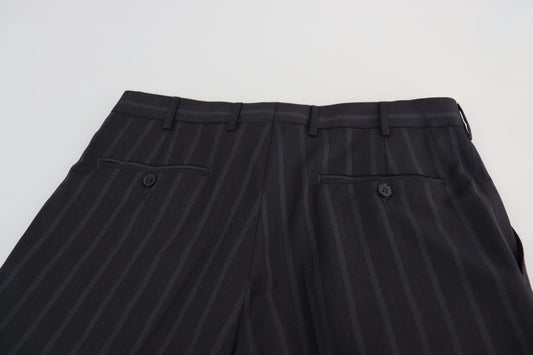 Pair of black pants with pin stripes