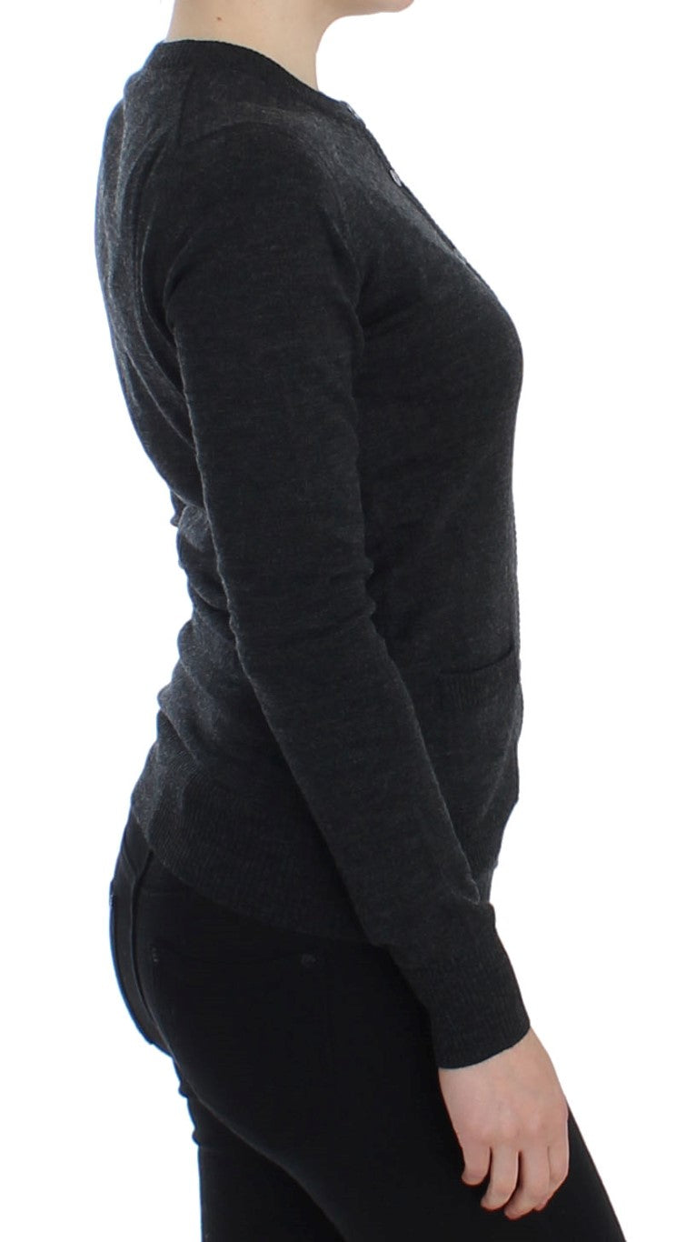 Long sleeve black sweater on a person