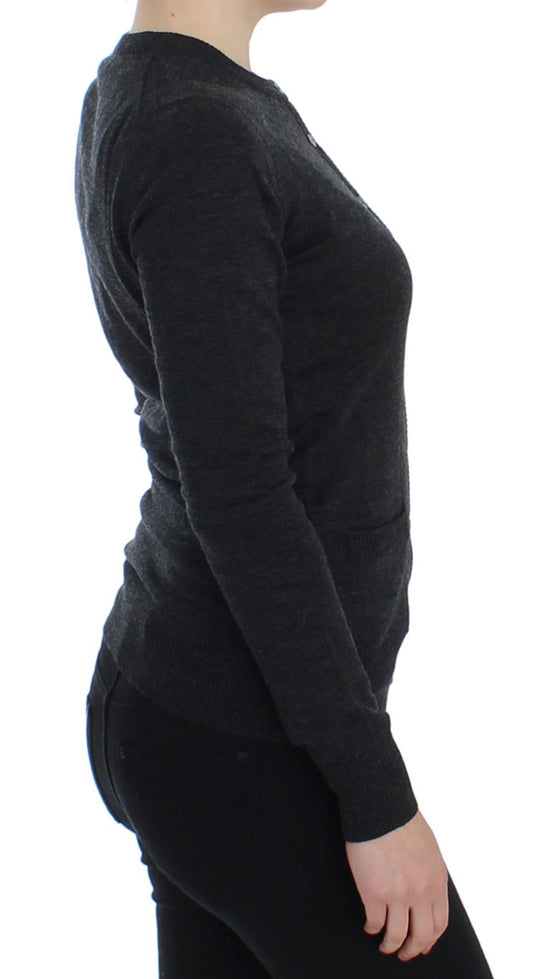 Long sleeve black sweater on a person