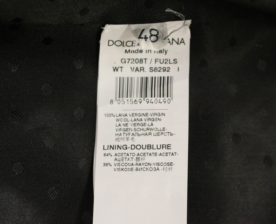 A gray wool vest from Dolce & Gabbana, part of a formal dress collection