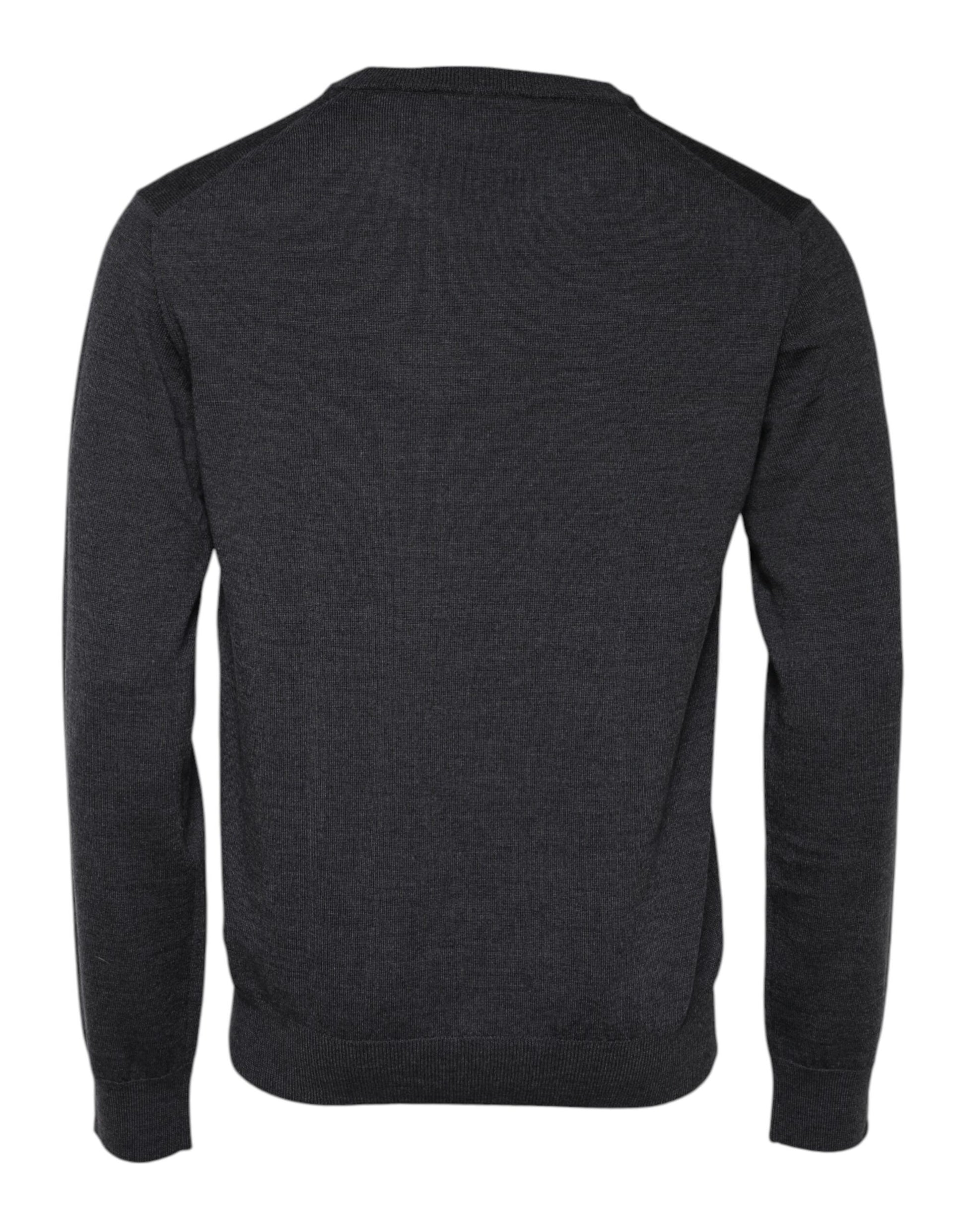 Dark heathered crew neck sweater