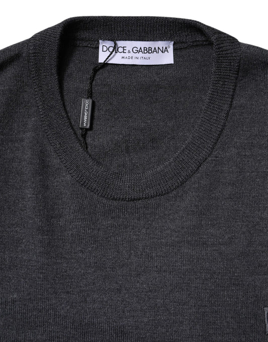 Black sweater with ribbed neckline