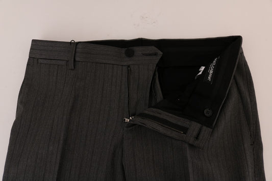 Pair of black pants with a patterned design