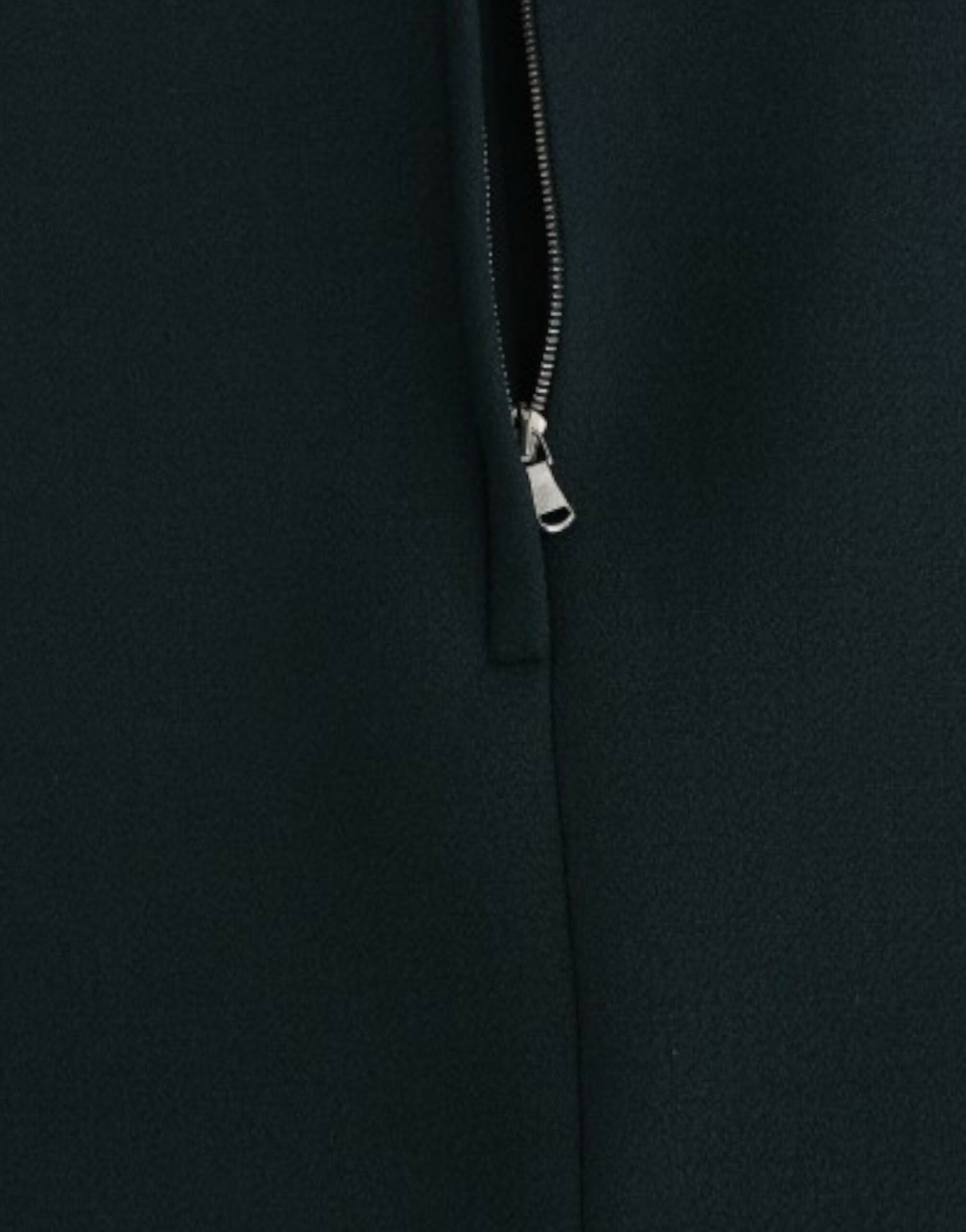 Zipper on black jacket