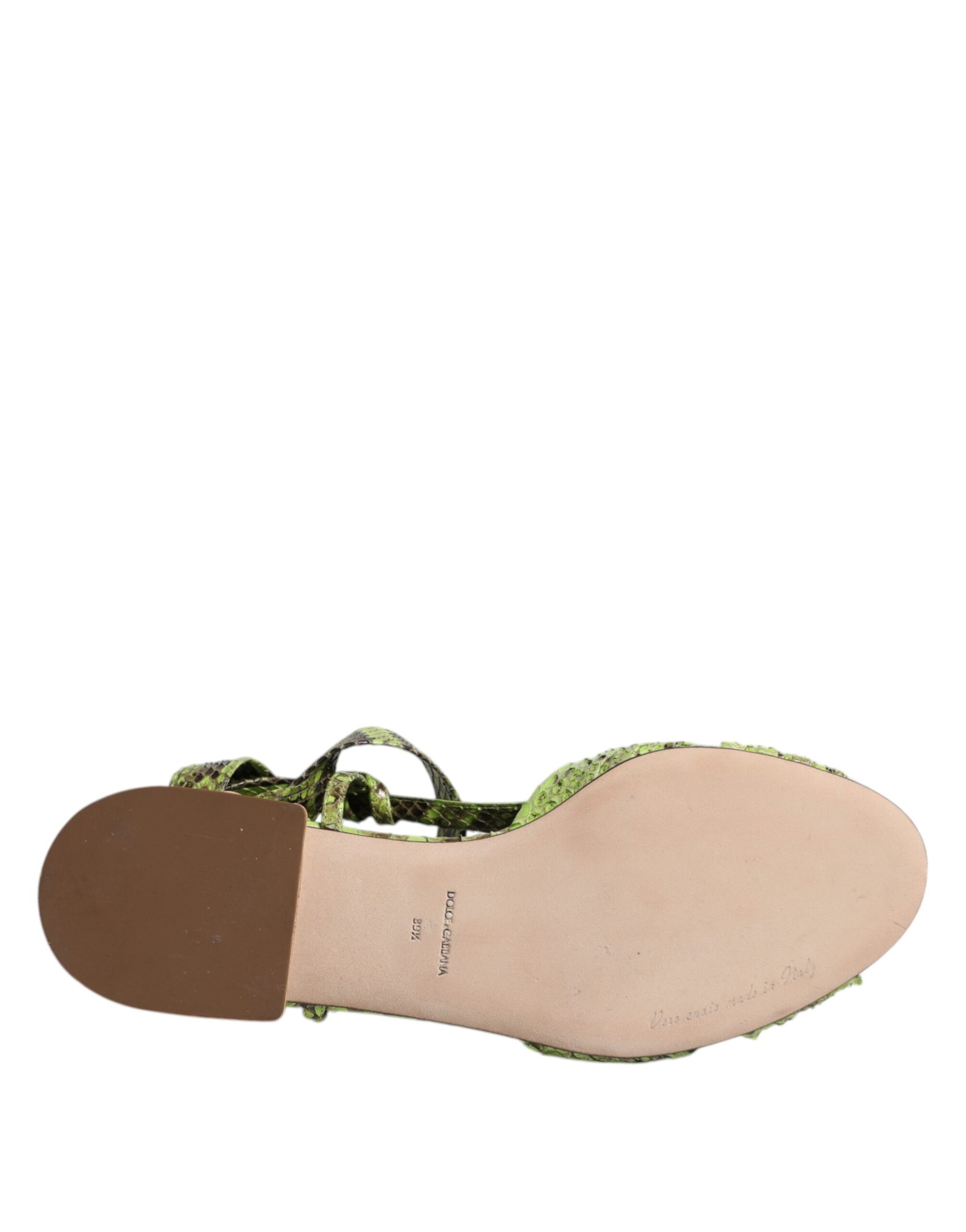 Brown shoe with green mold on bottom