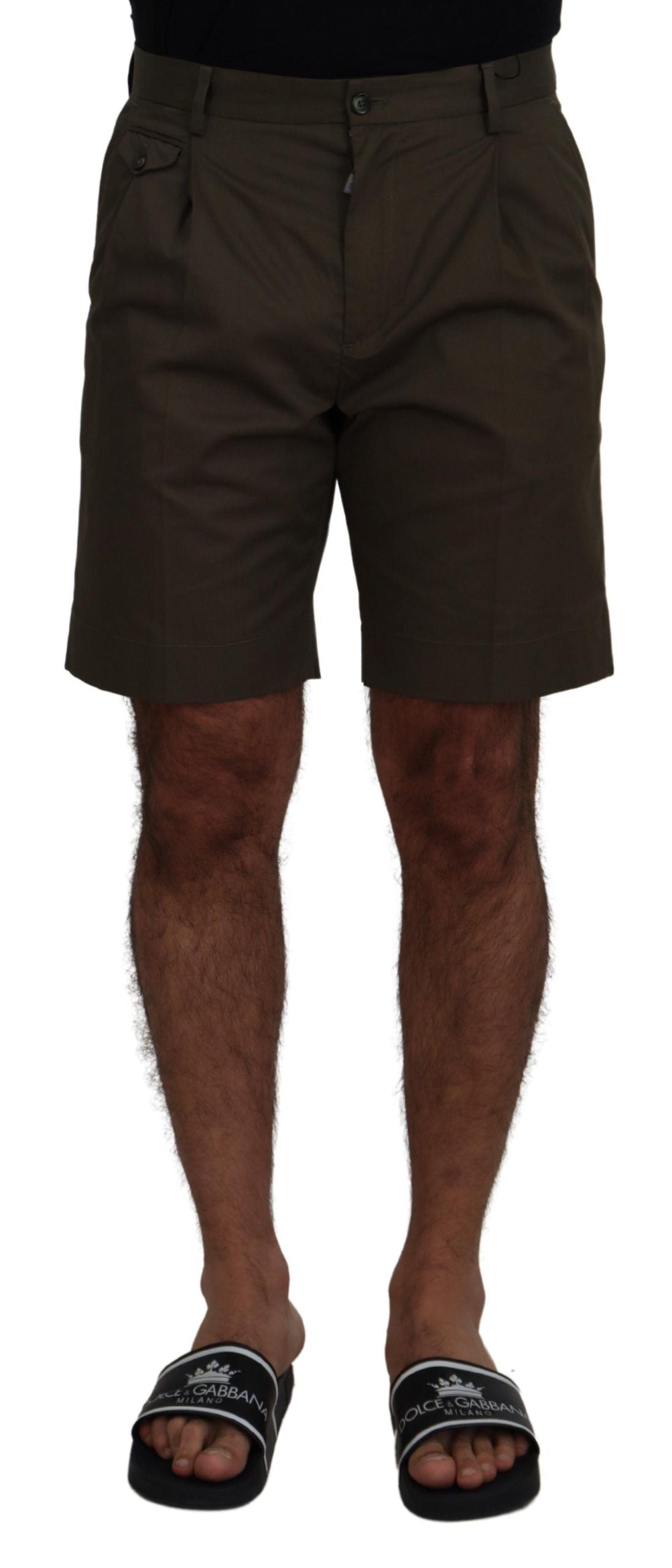 Man wearing shorts and sandals