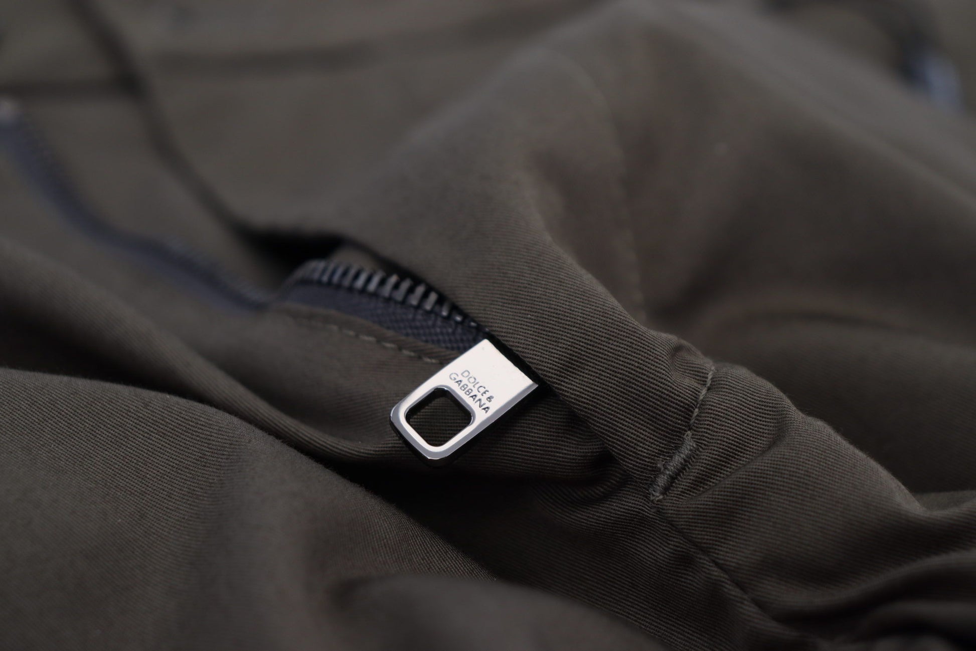 Zipper on a jacket
