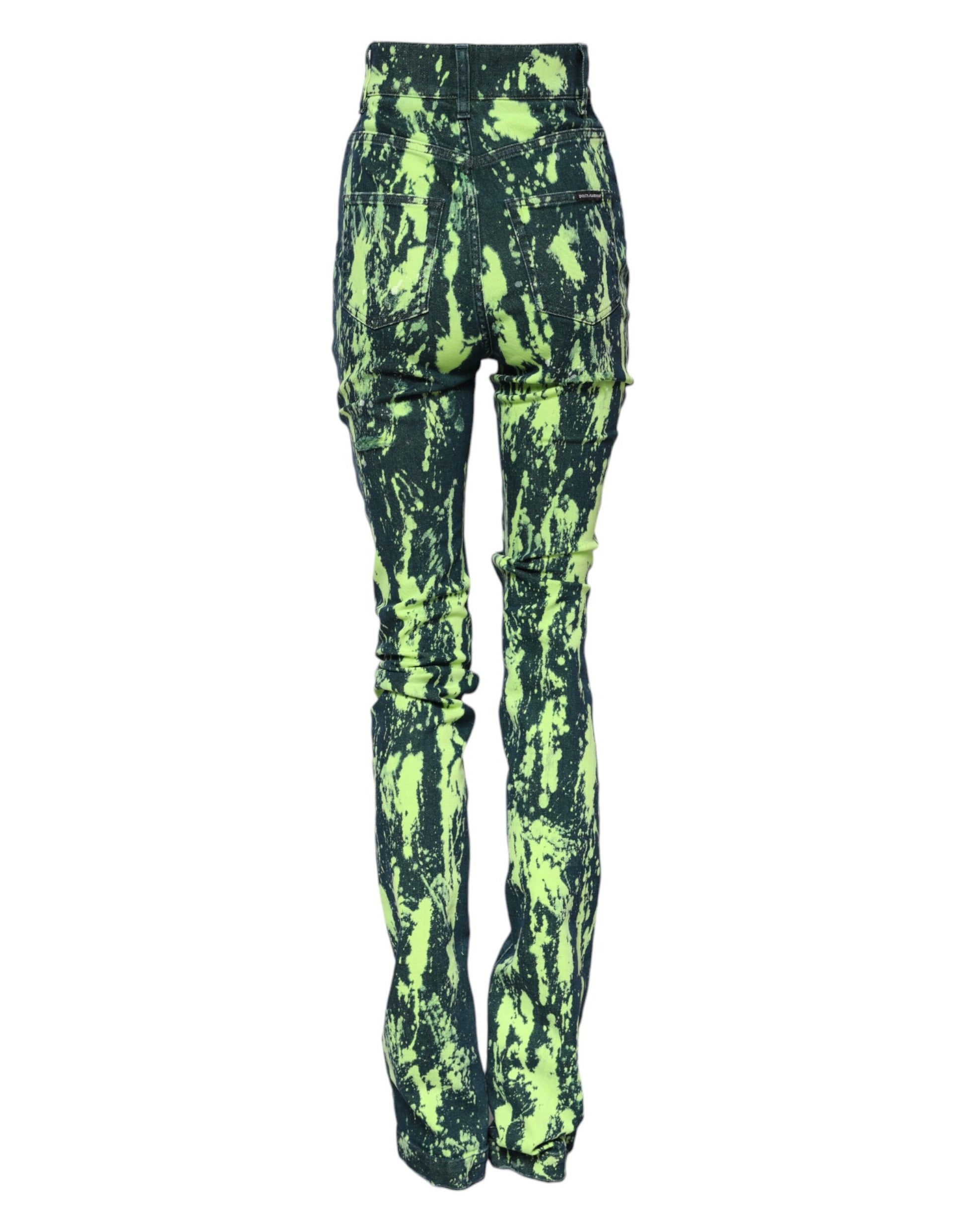 Pair of green camouflage leggings