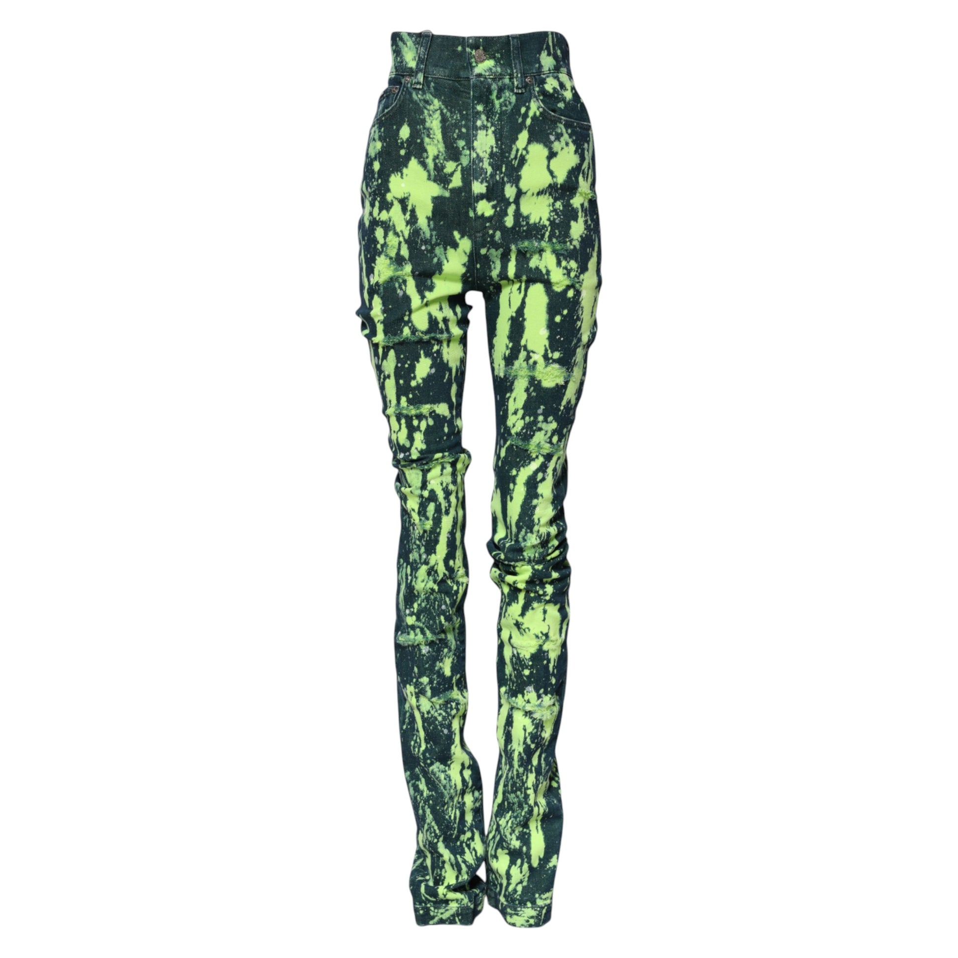 Pair of green tie dye pants