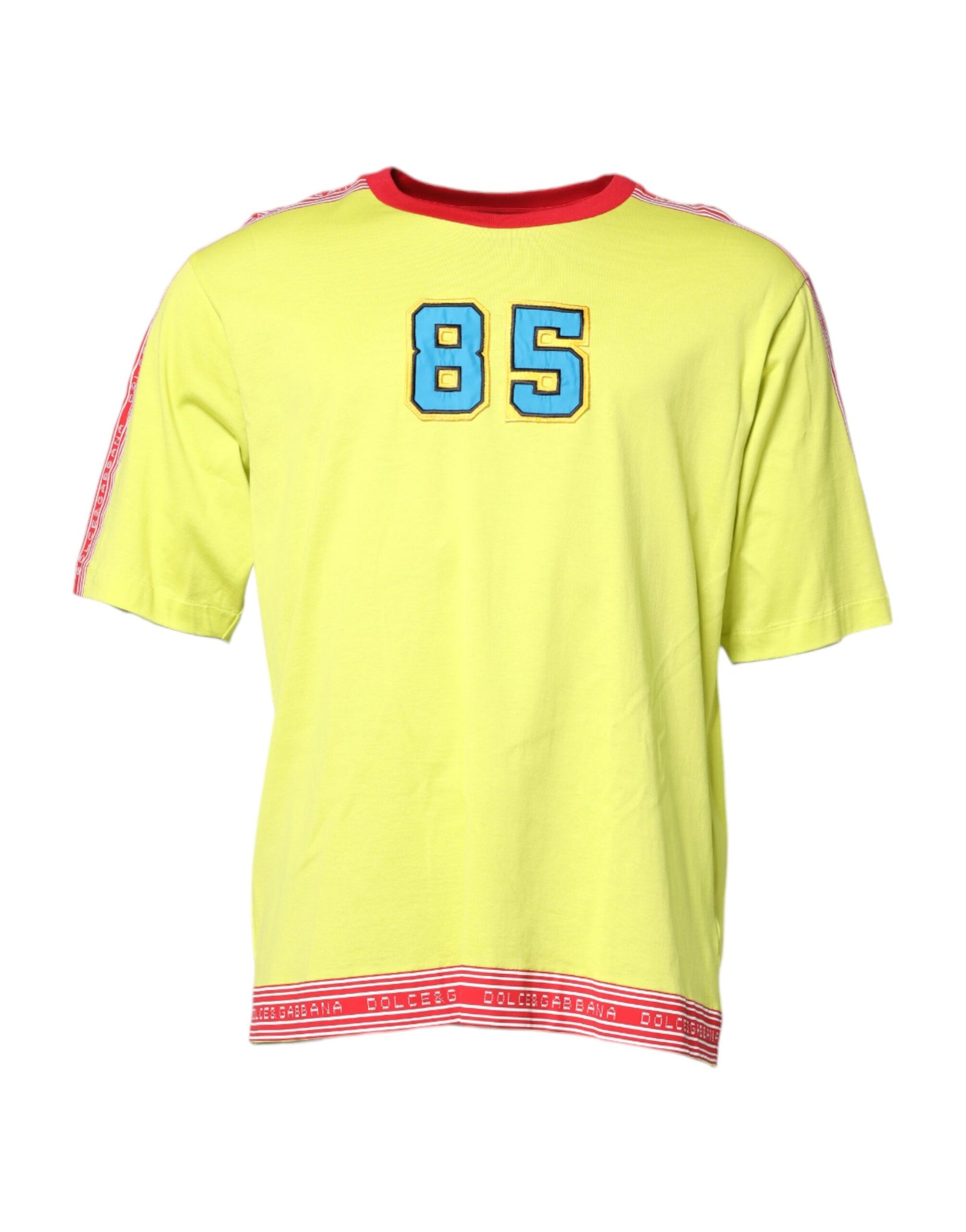 Yellow jersey with blue number on back