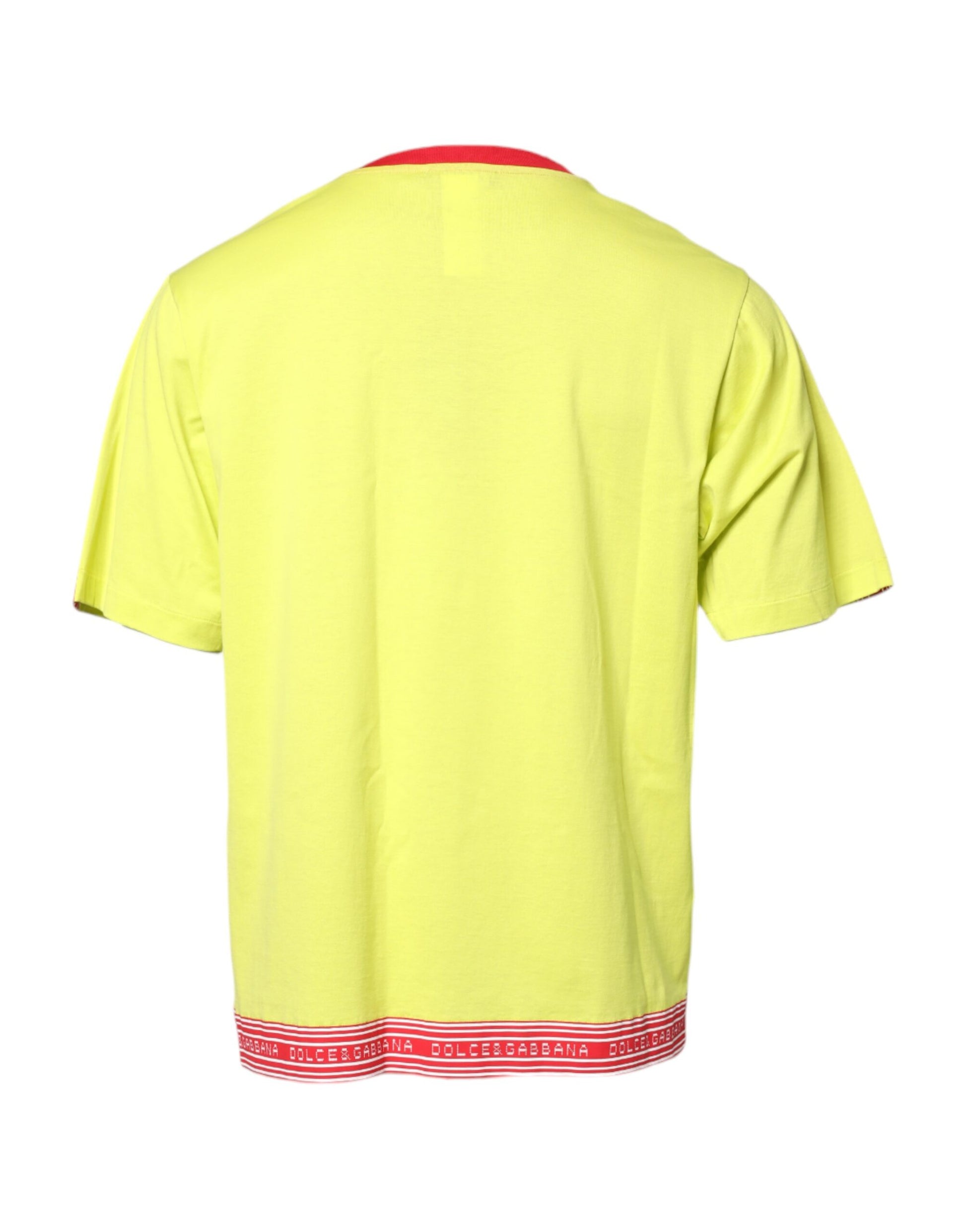 Yellow jersey with red trim on back